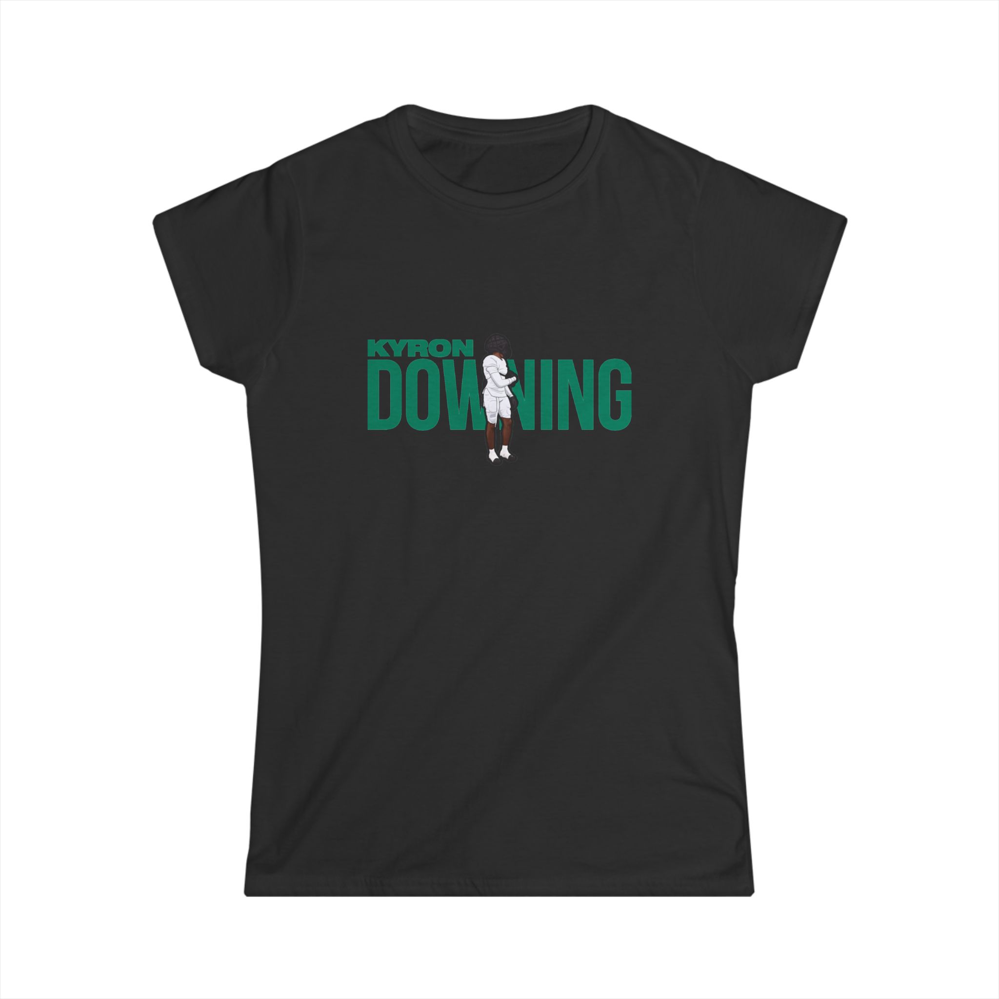 Women's Softstyle Tee — character_player_name in Black
