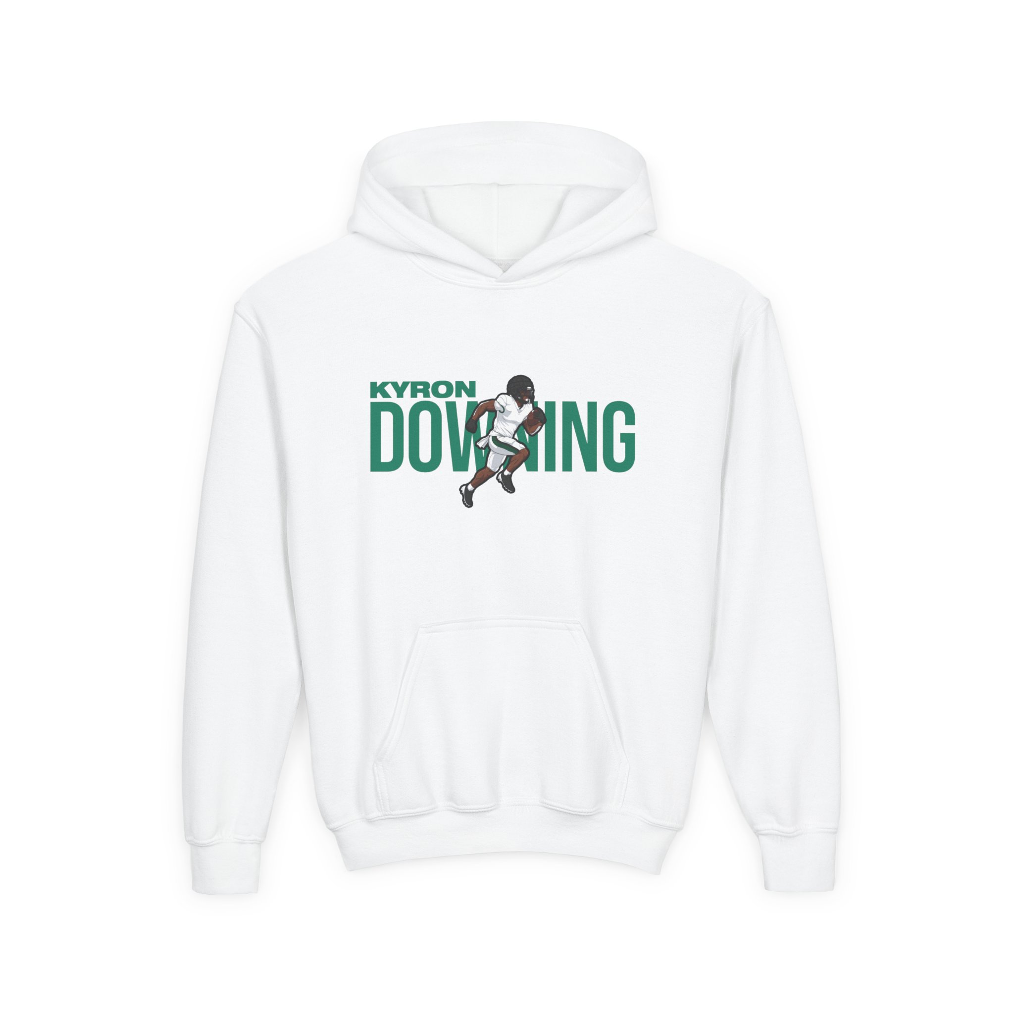 Youth Hoodie — character_player_name in White