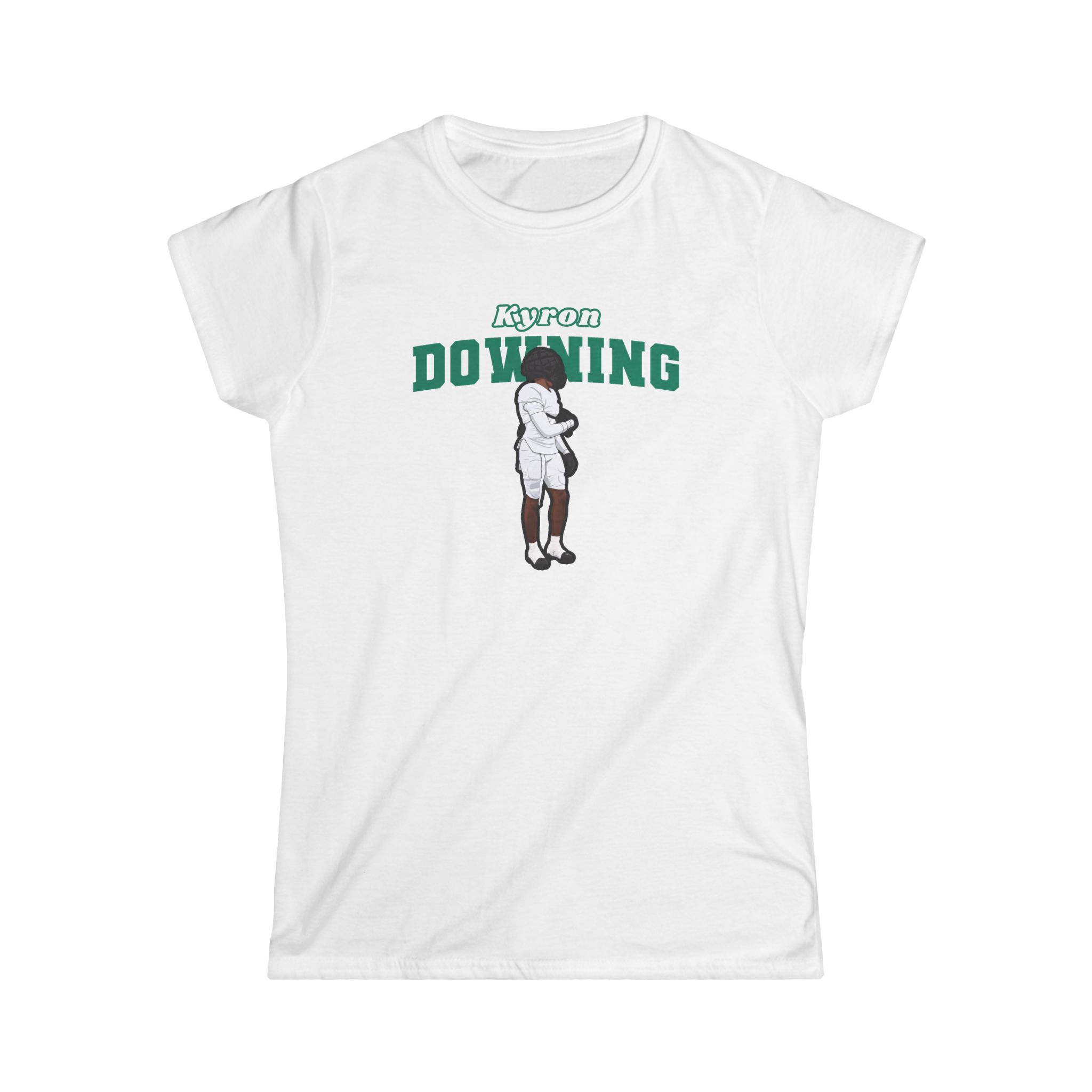 Women's Softstyle Tee — character_name_arch in White