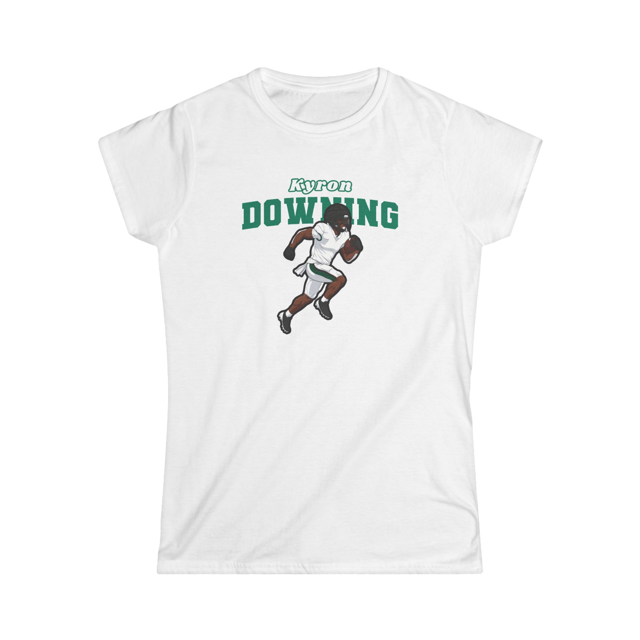 Women's Softstyle Tee — character_name_arch in White