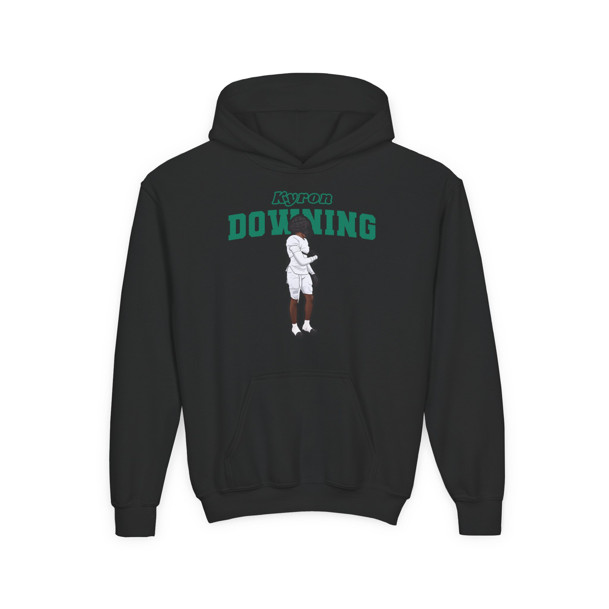 Youth Hoodie — character_name_arch in Black