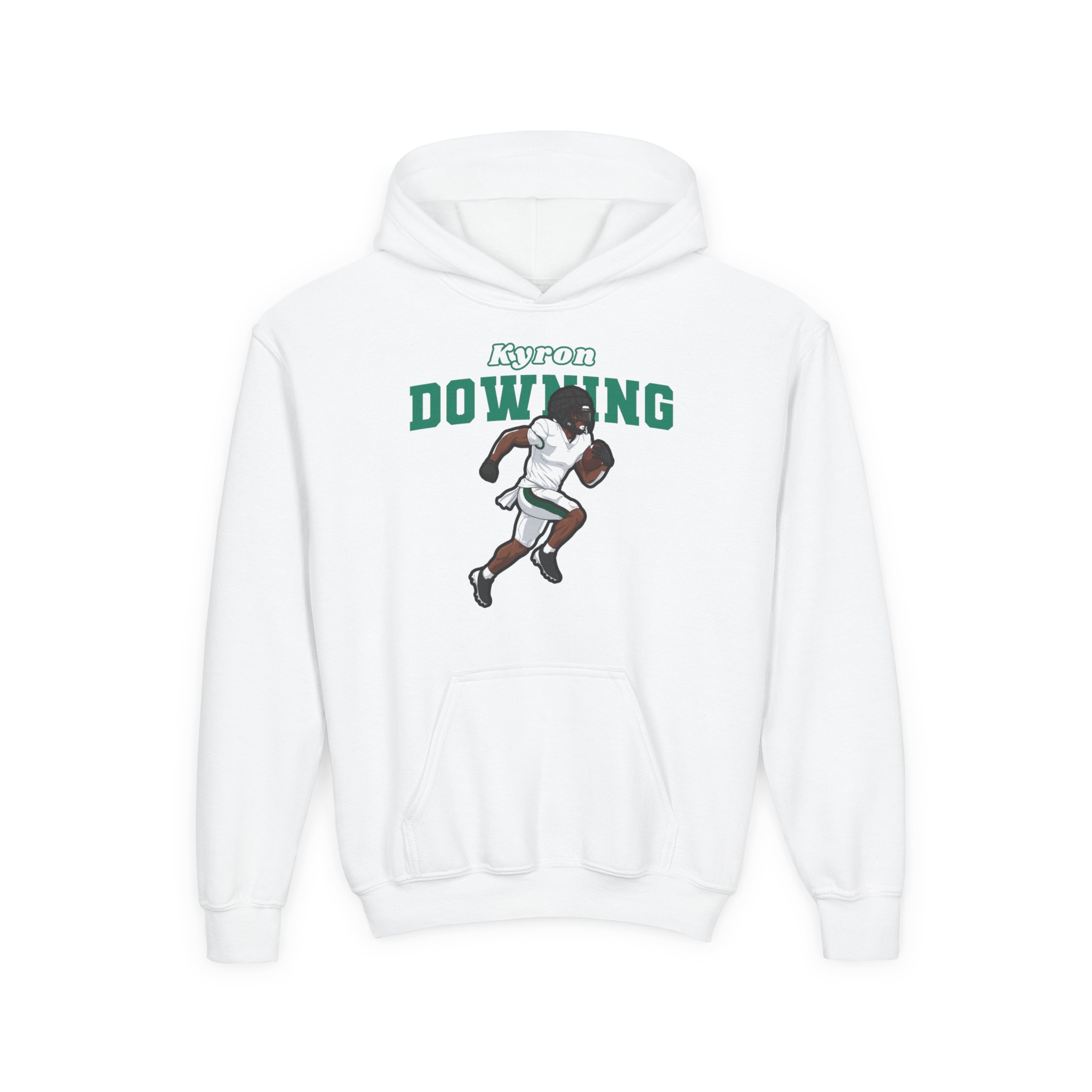 Youth Hoodie — character_name_arch in White