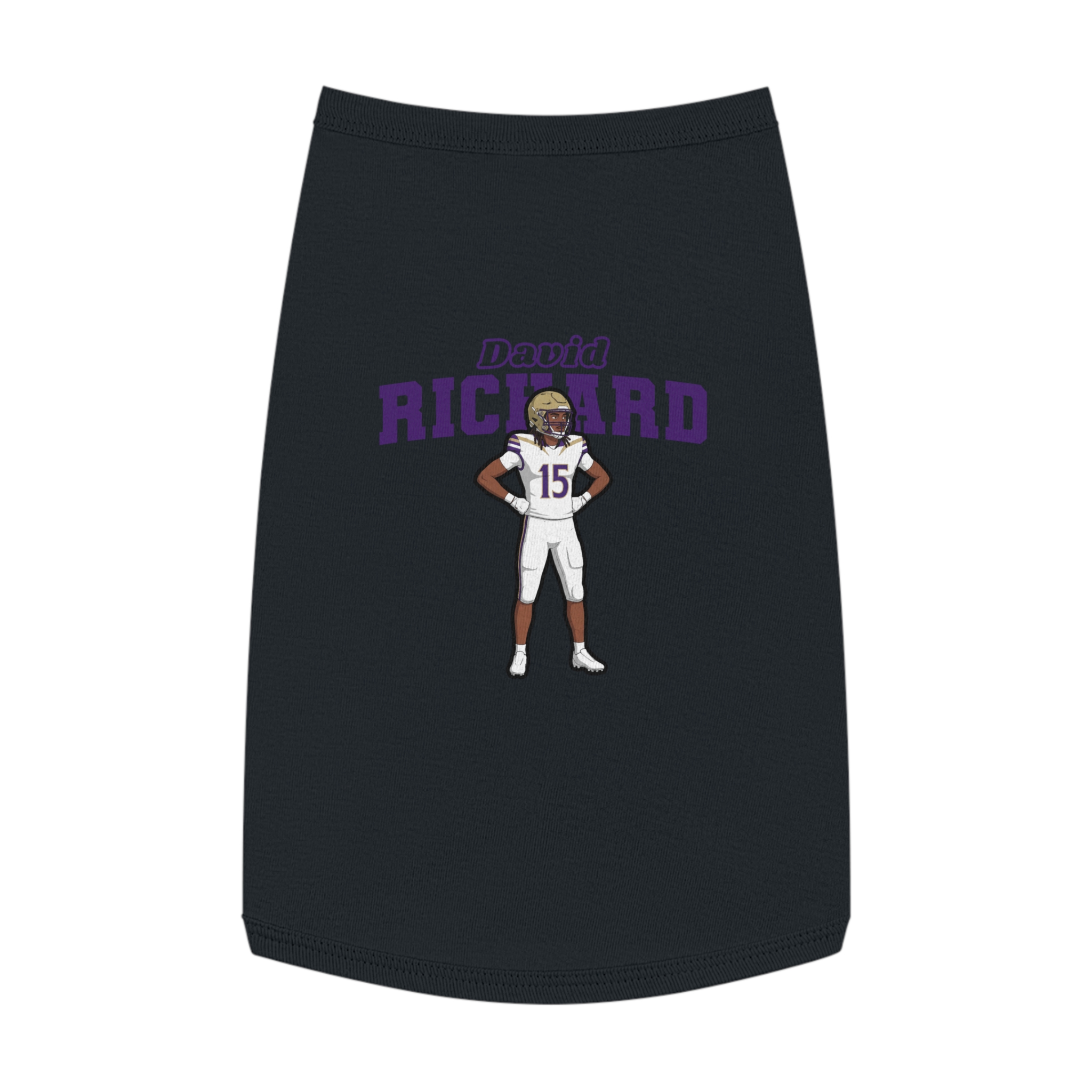 Pet Tank Top — character_name_arch in Black