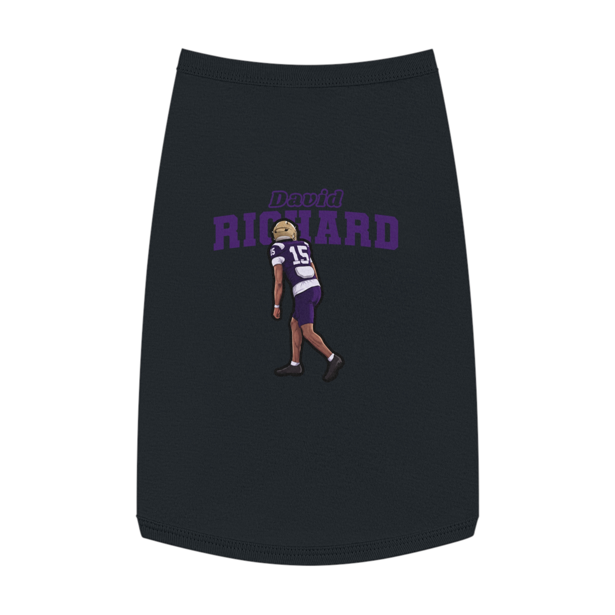 Pet Tank Top — character_name_arch in Black
