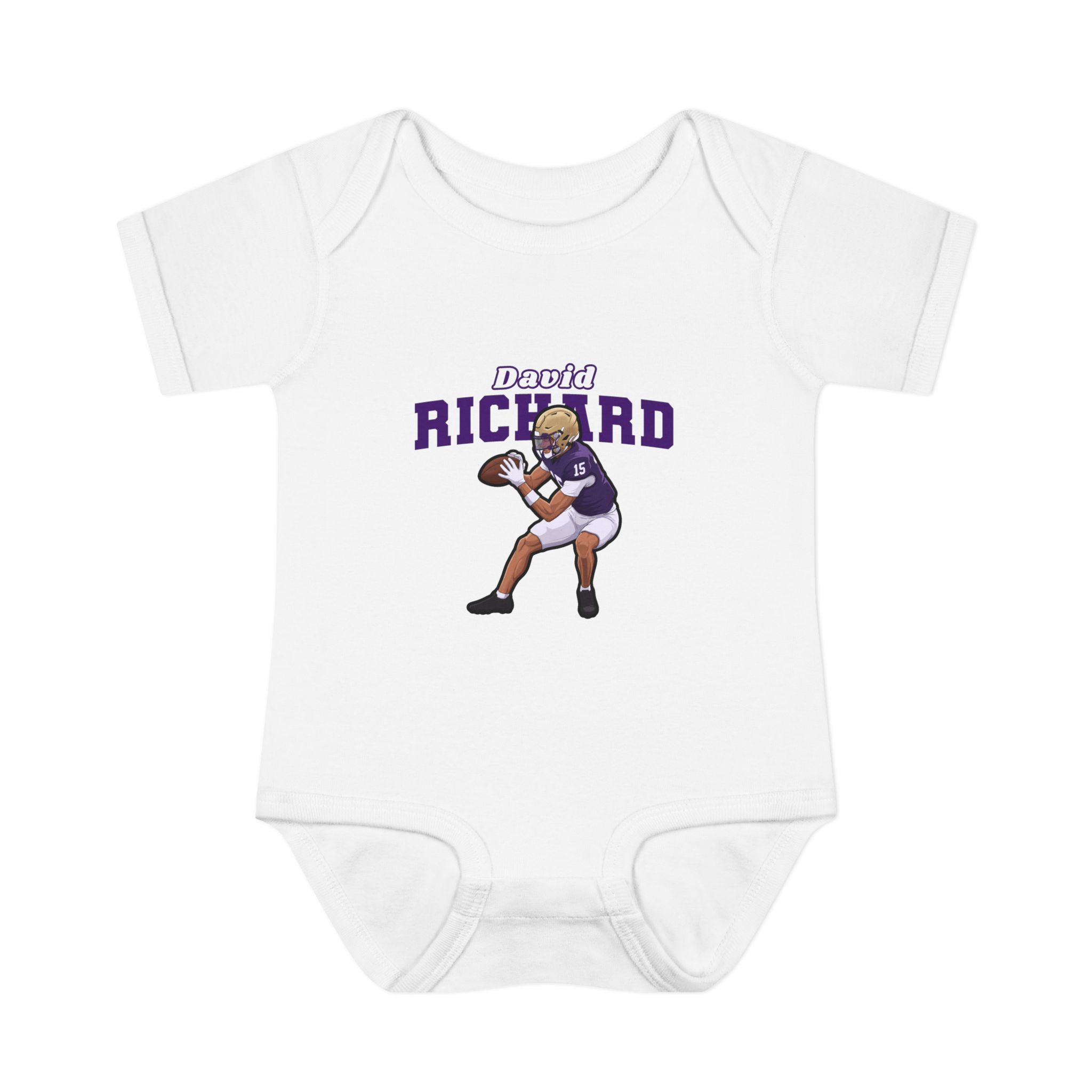 Baby Onesie — character_name_arch in White
