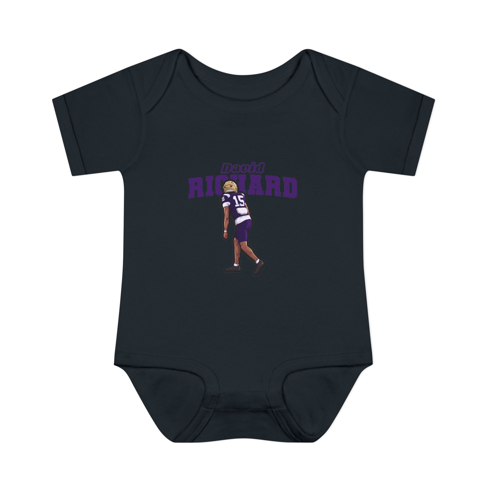 Baby Onesie — character_name_arch in Black