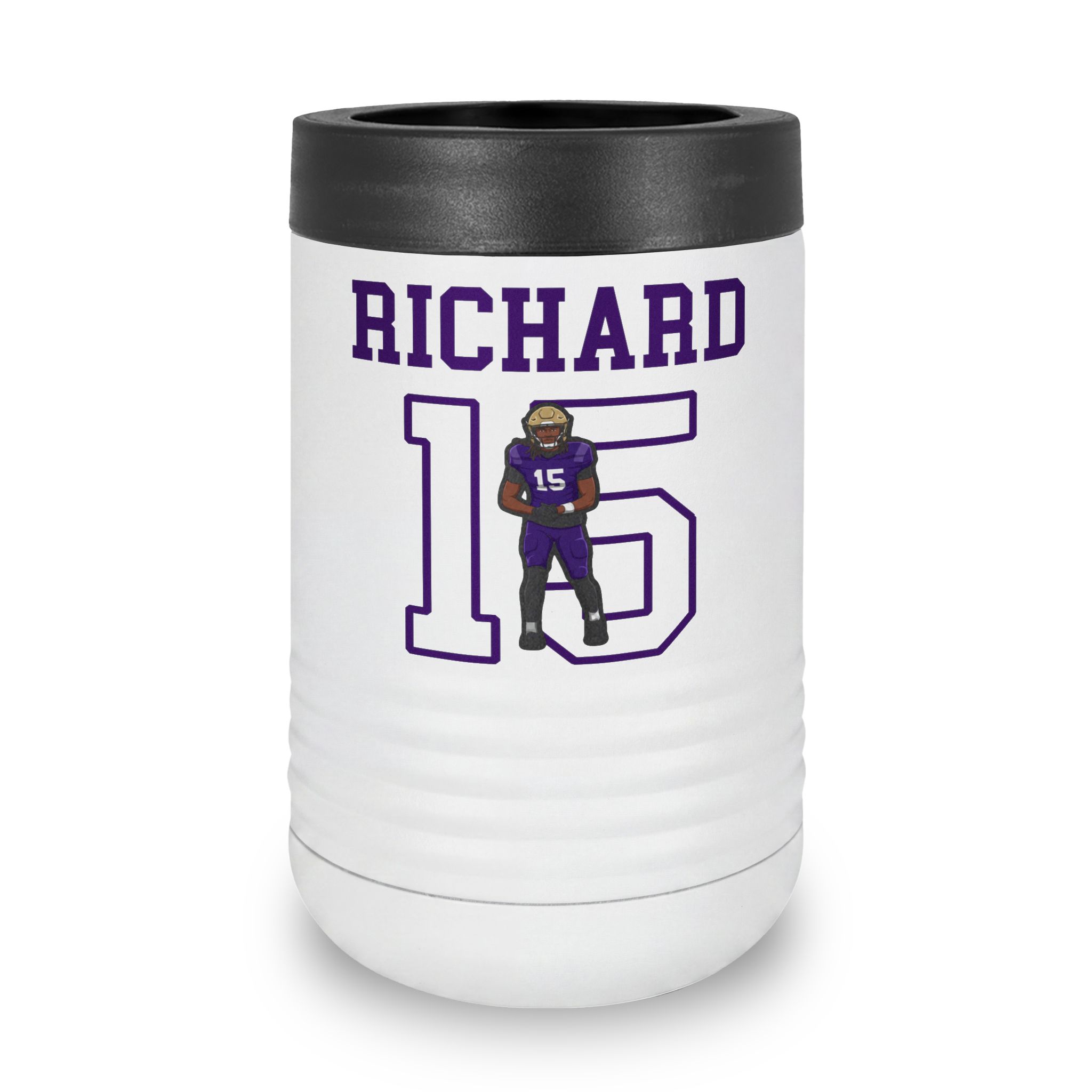 Stainless Can Cooler — character_shirsey in White