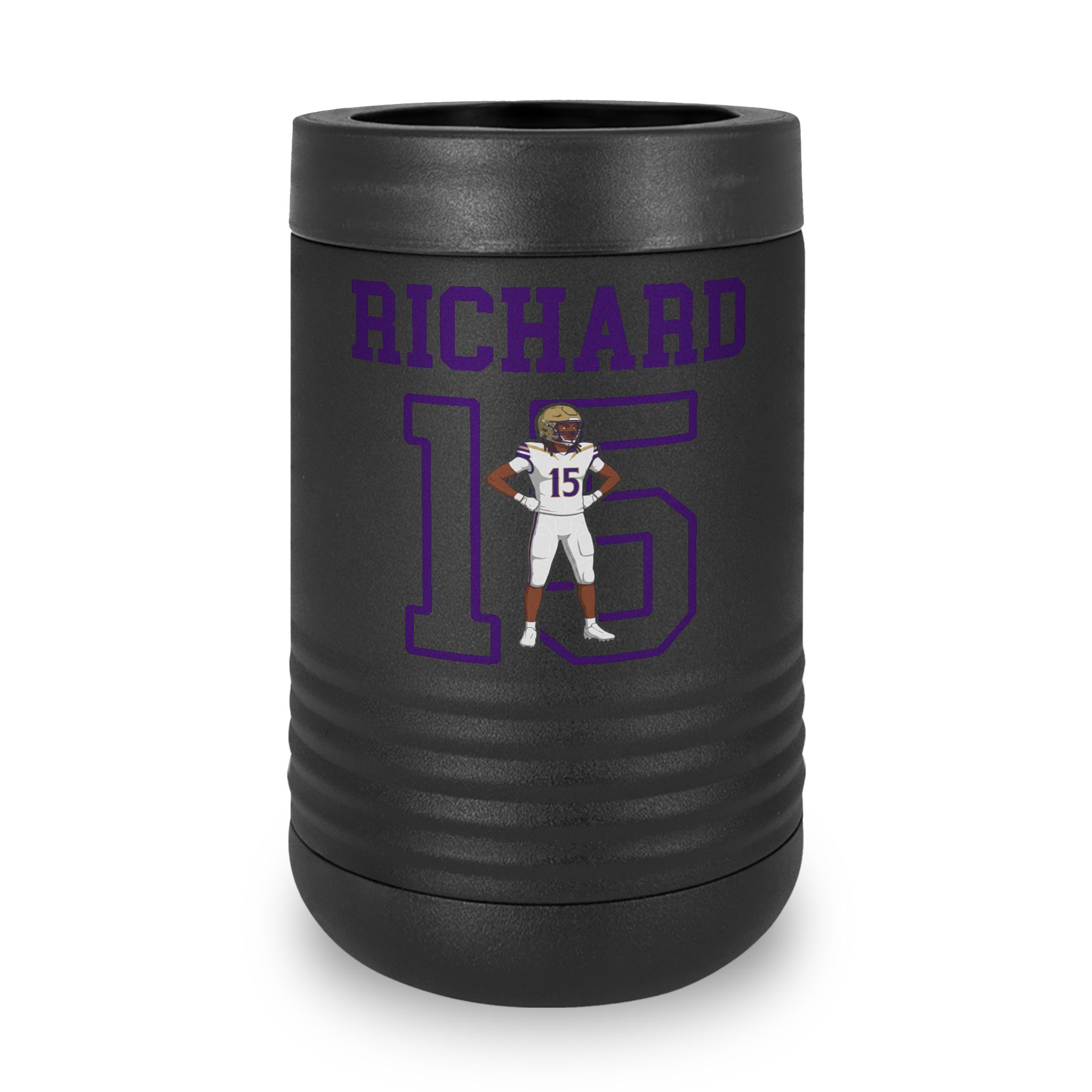 Stainless Can Cooler — character_shirsey in Black