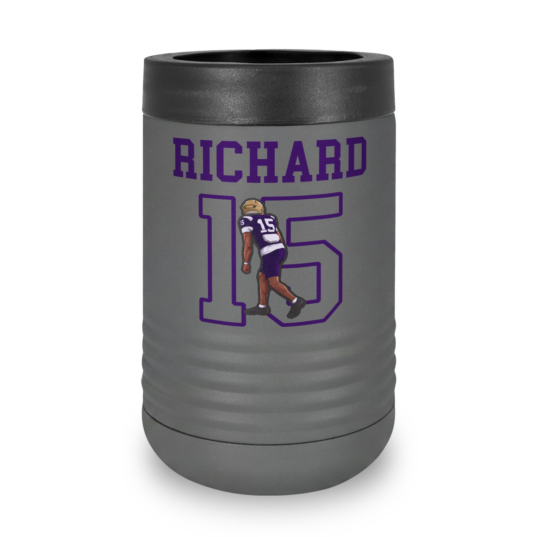 Stainless Can Cooler — character_shirsey in Grey