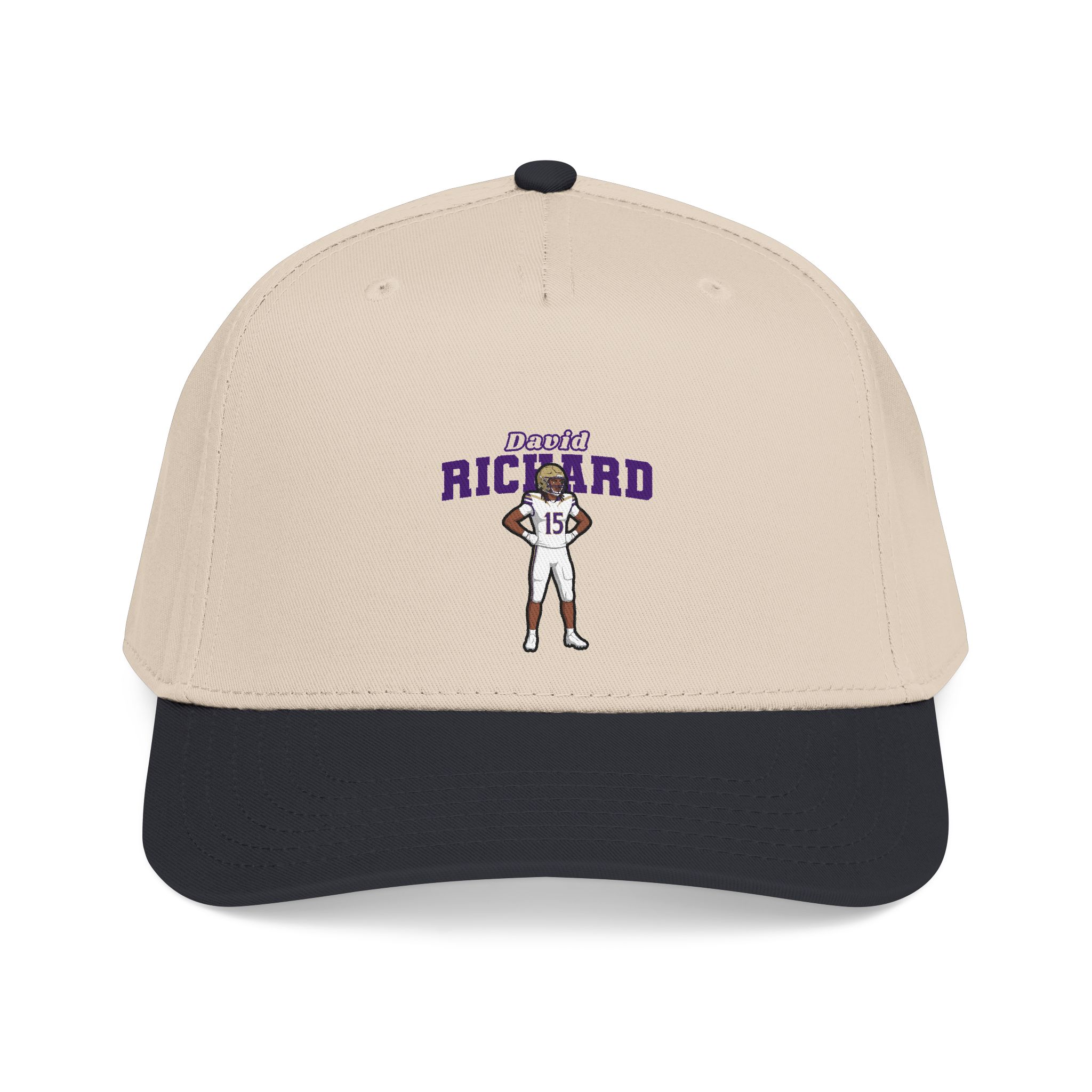 Baseball Cap — character_name_arch in Black / Natural