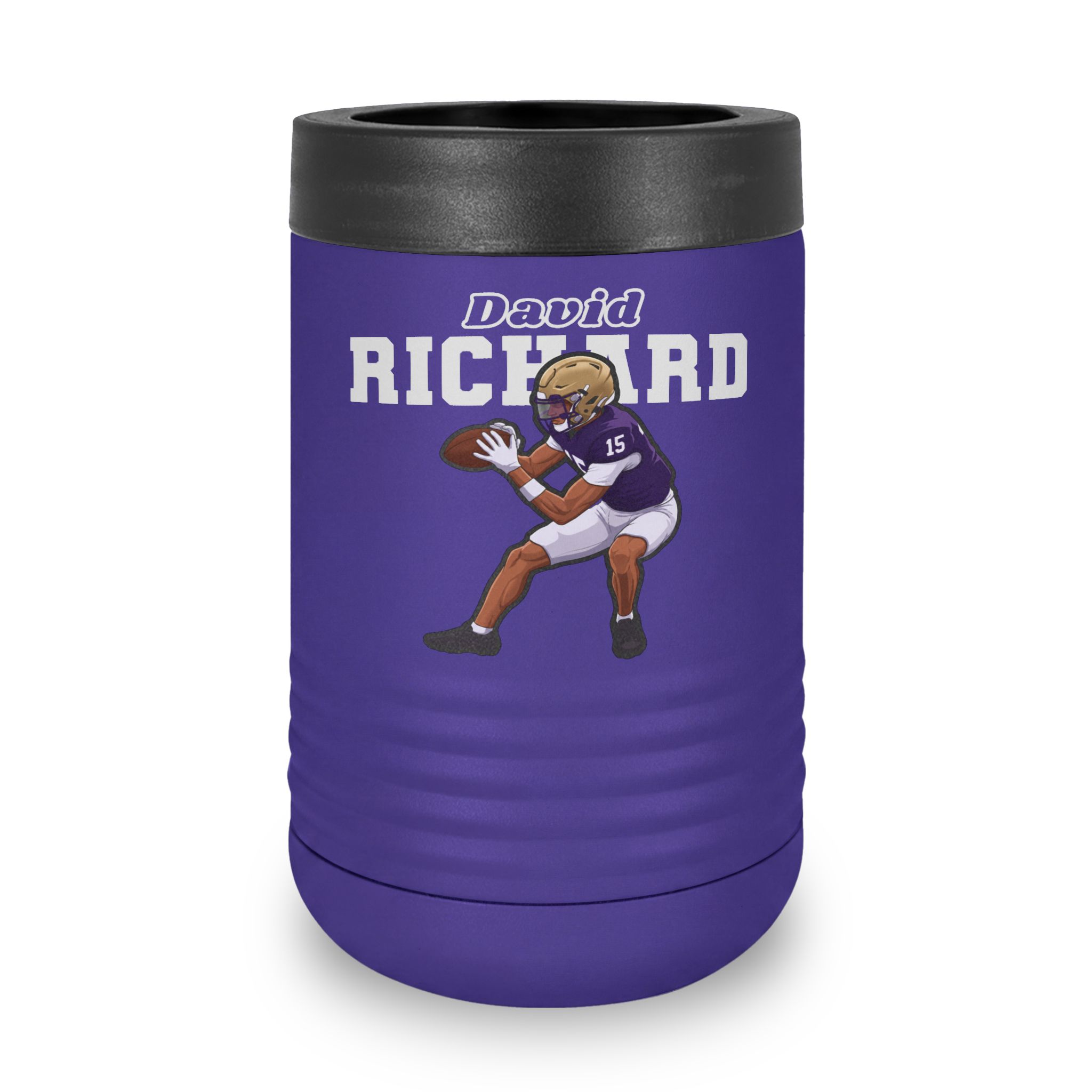 Stainless Can Cooler — character_name_arch in Purple
