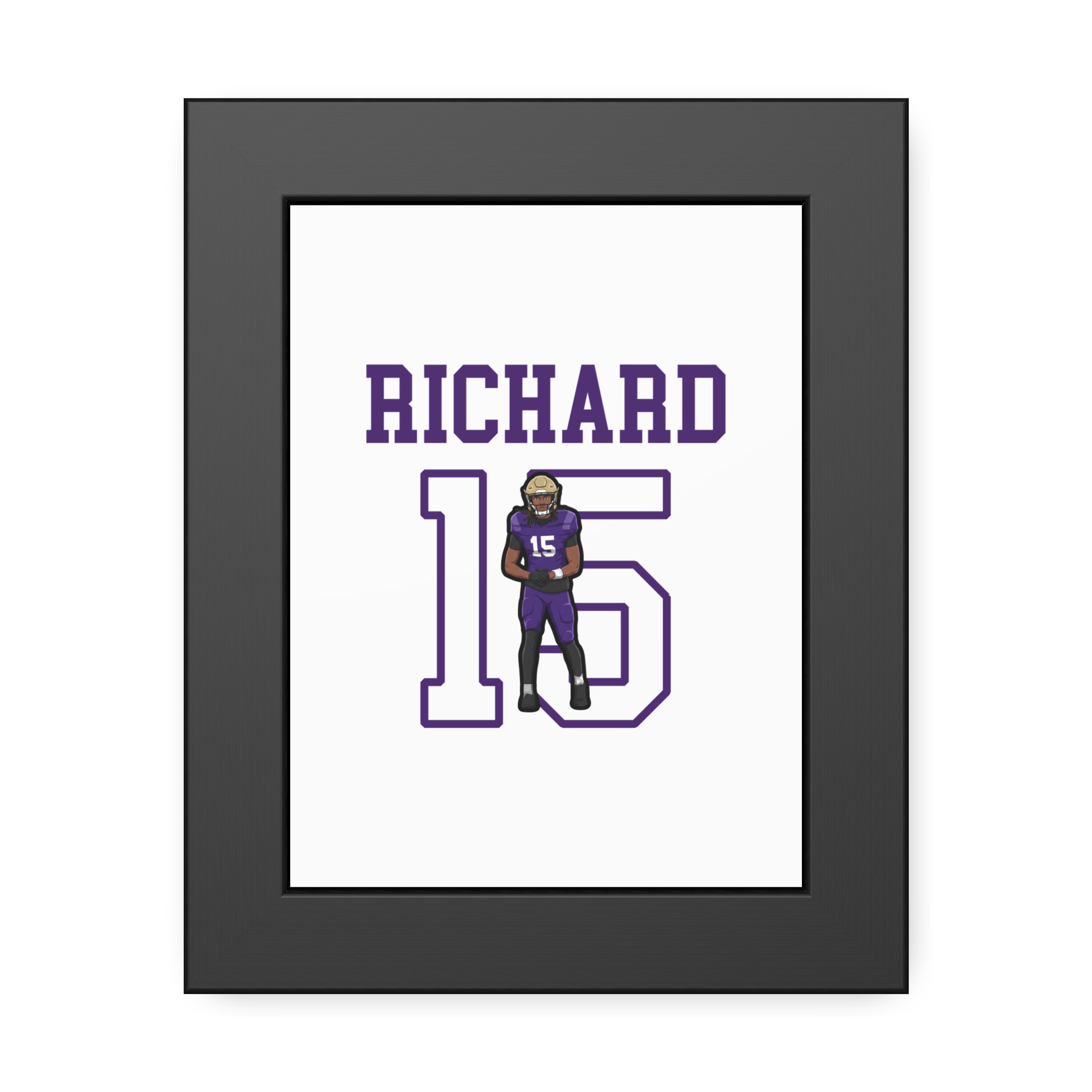 Framed Poster — character_shirsey in Black