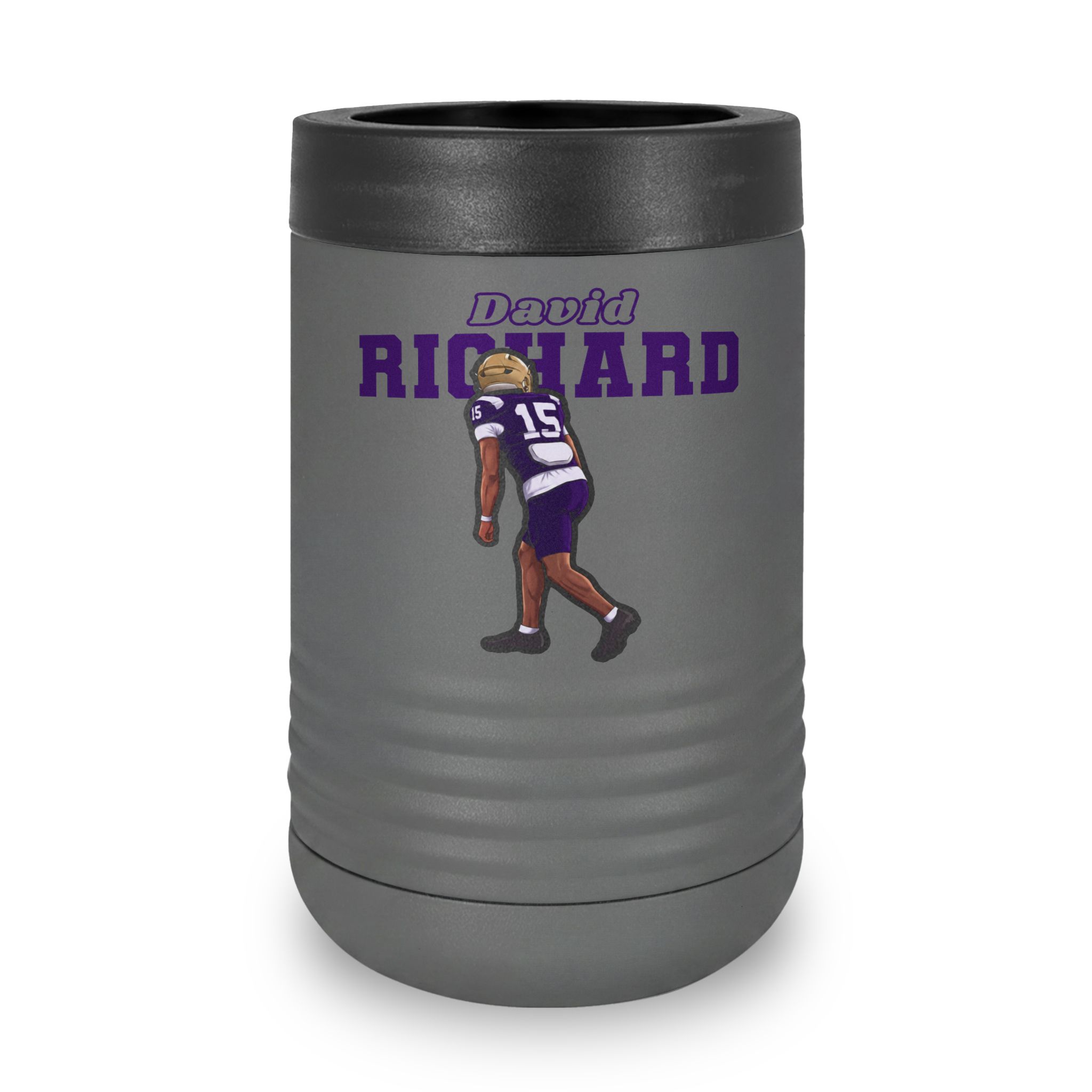 Stainless Can Cooler — character_name_arch in Grey