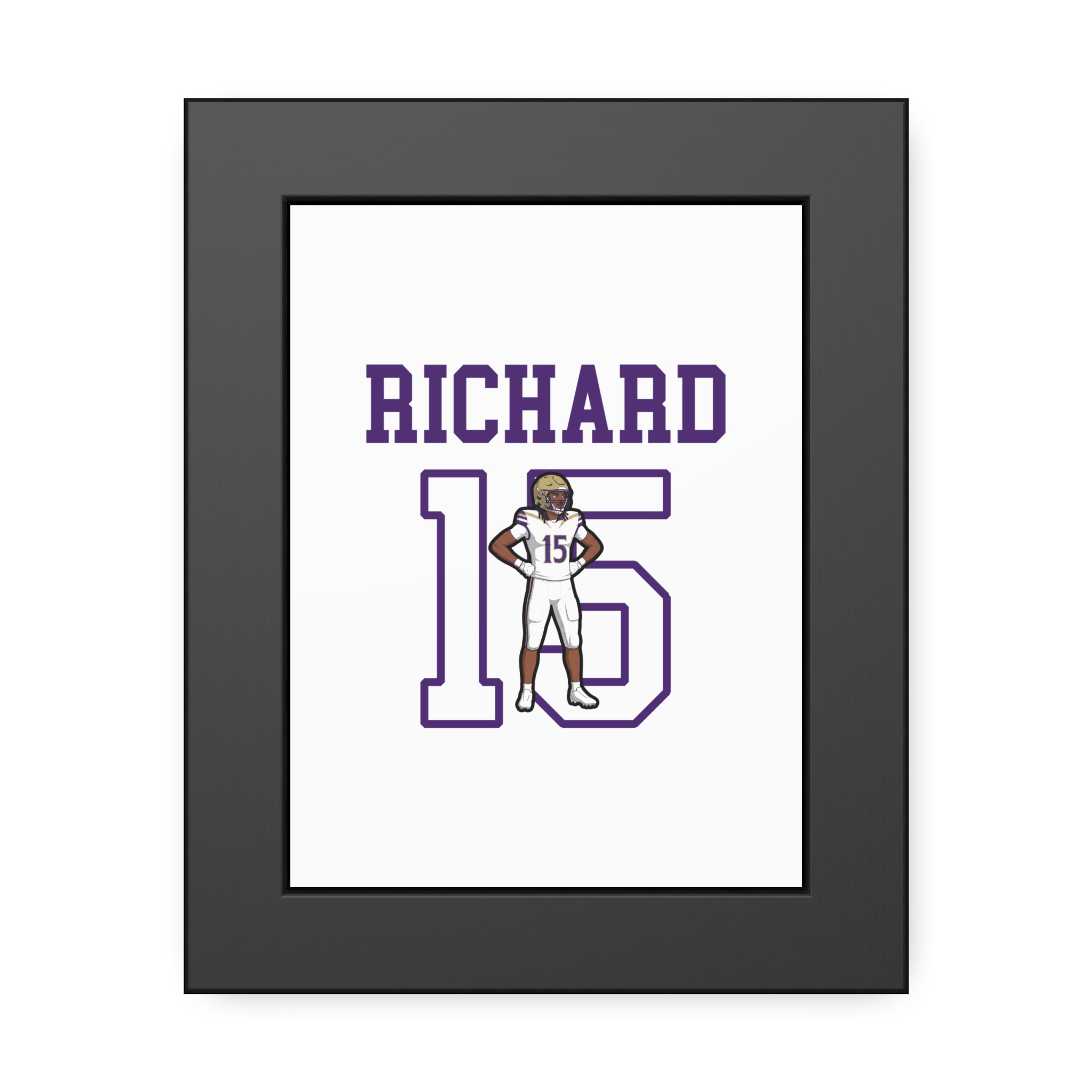 Framed Poster — character_shirsey in Black
