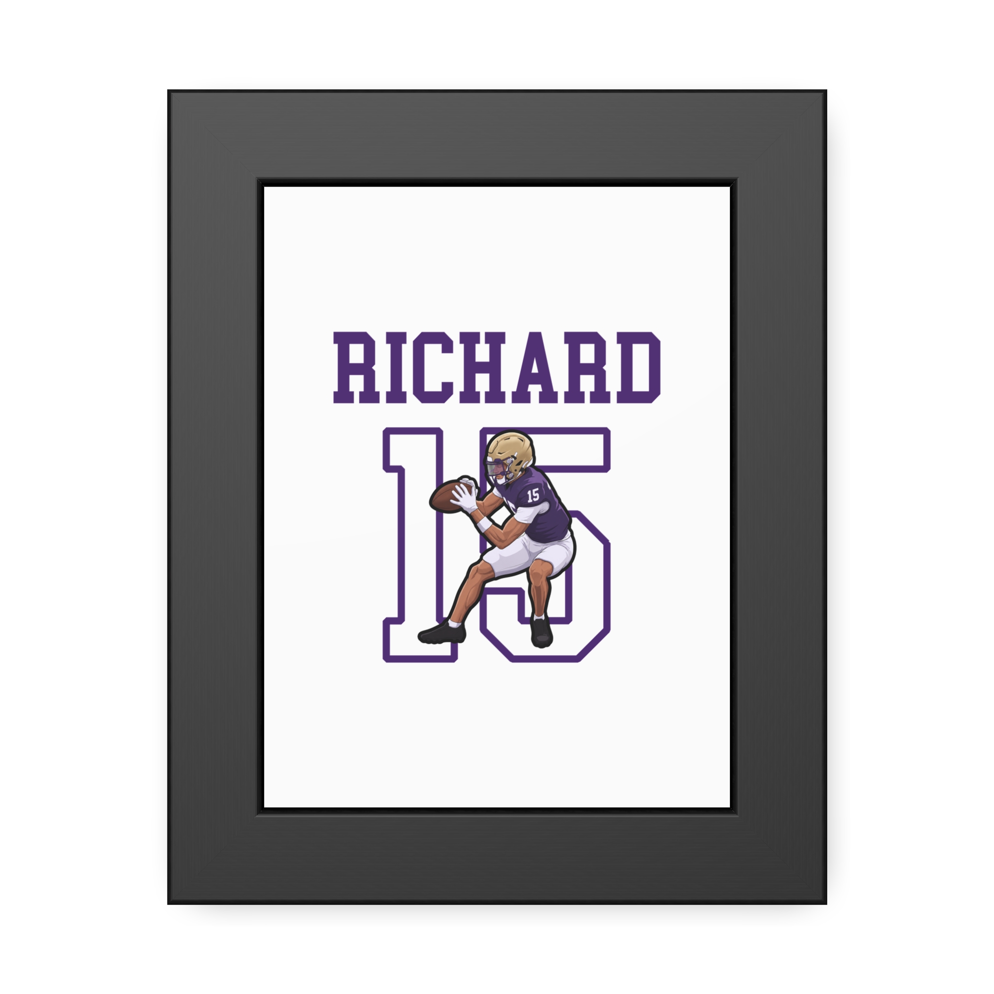 Framed Poster — character_shirsey in Black