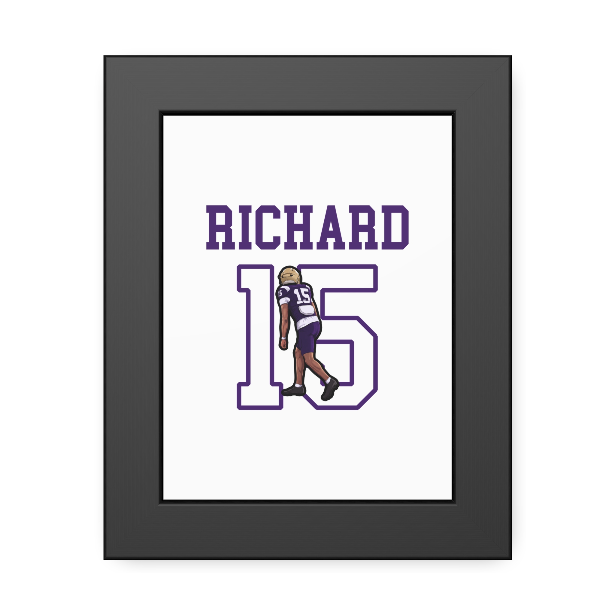 Framed Poster — character_shirsey in Black