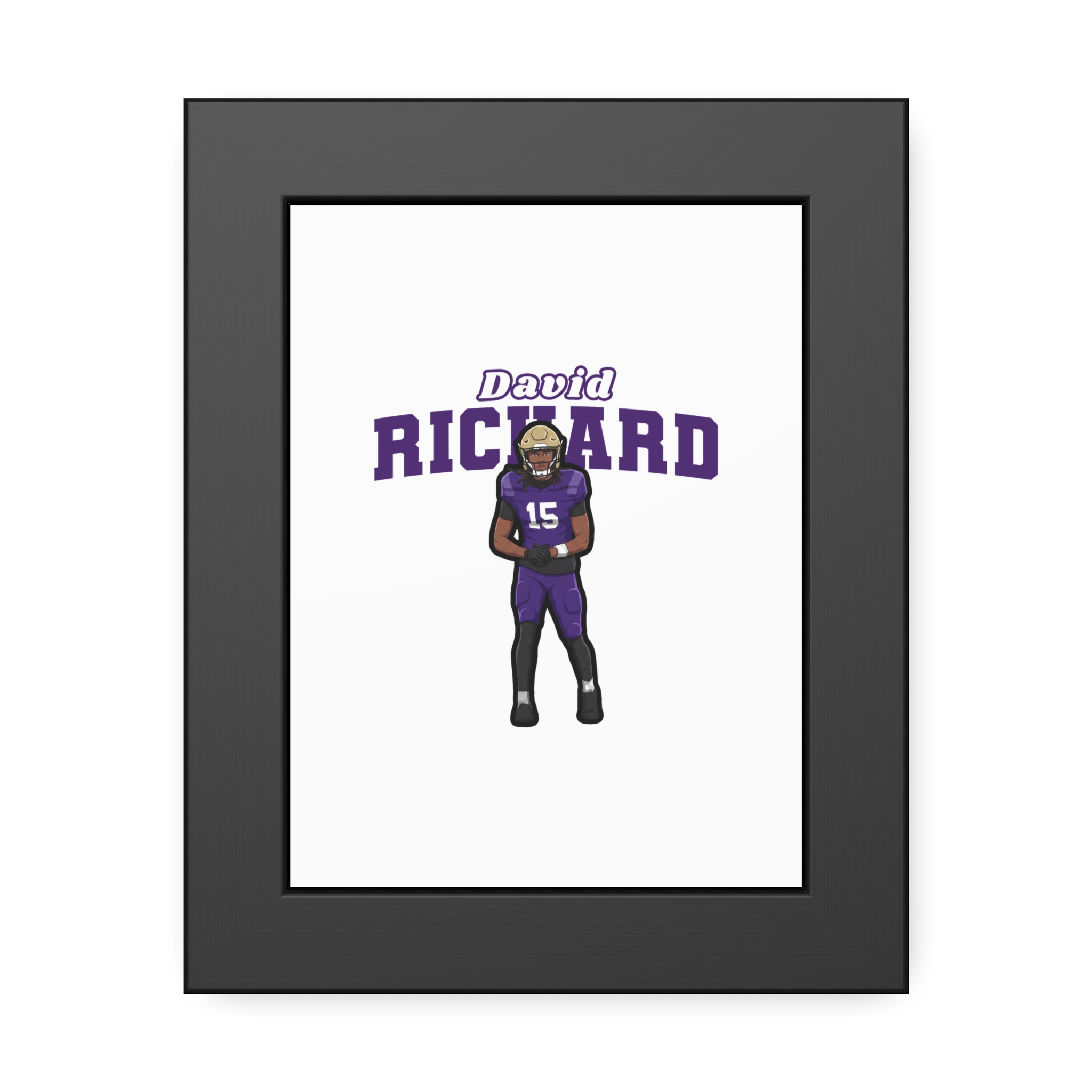 Framed Poster — character_name_arch in Black