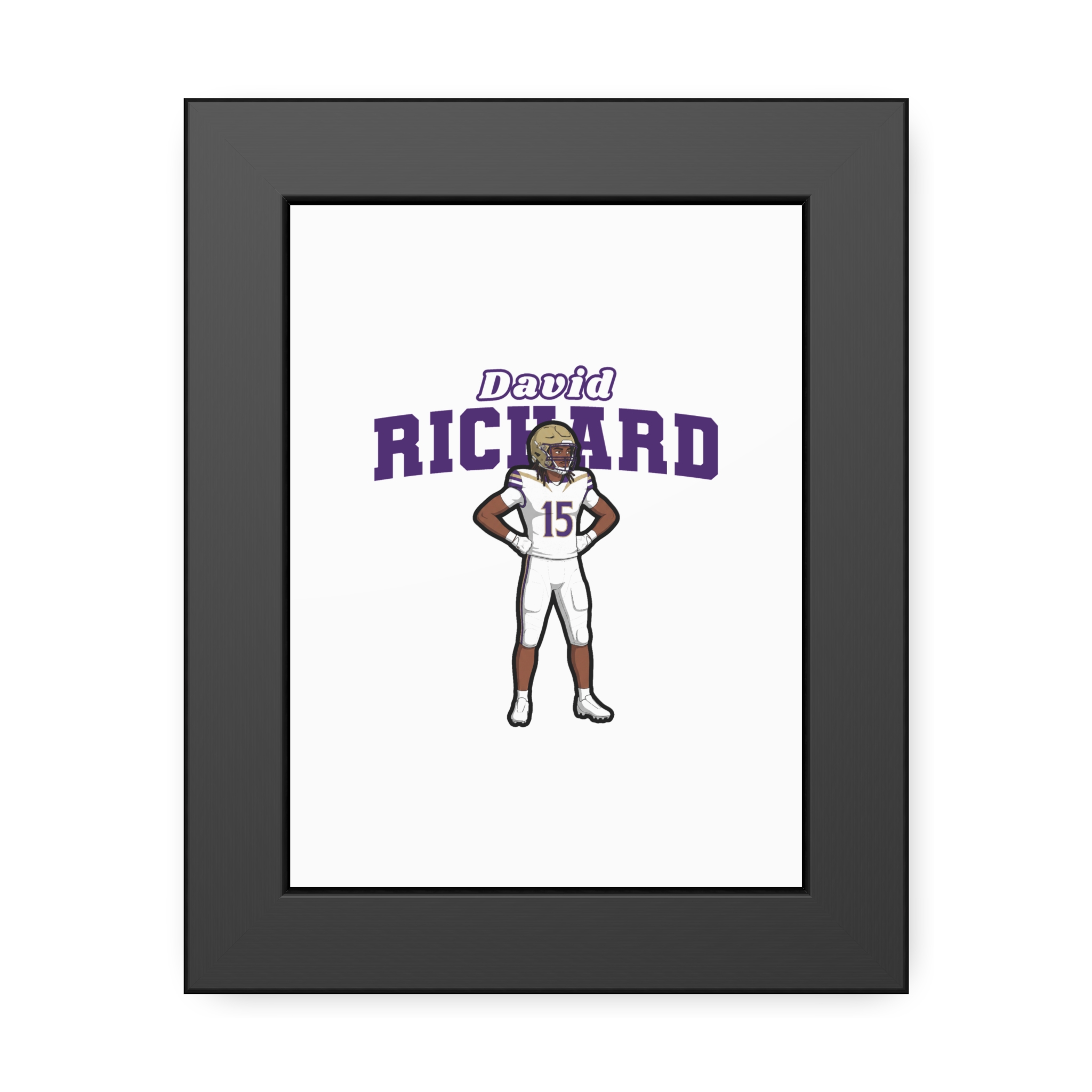 Framed Poster — character_name_arch in Black