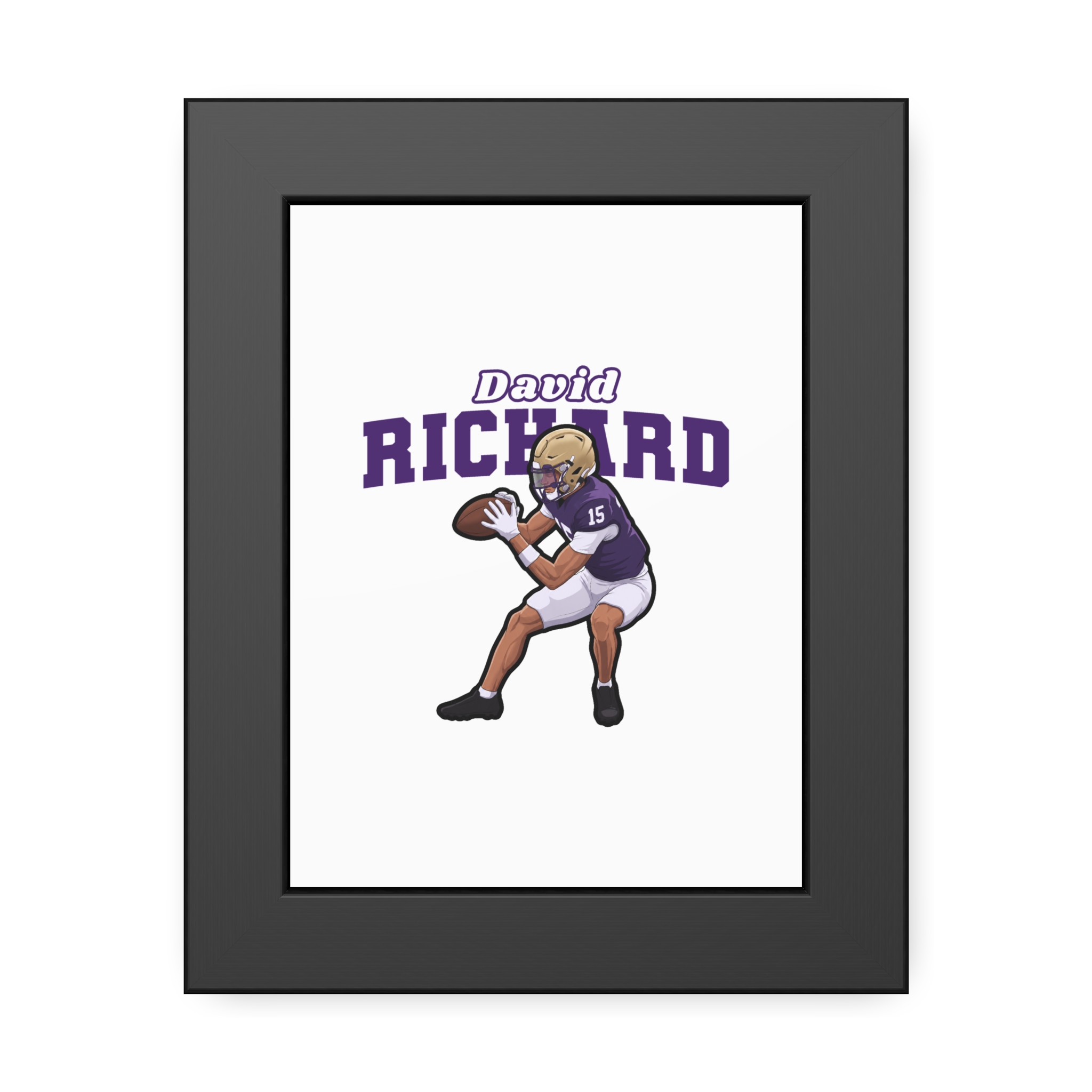 Framed Poster — character_name_arch in Black
