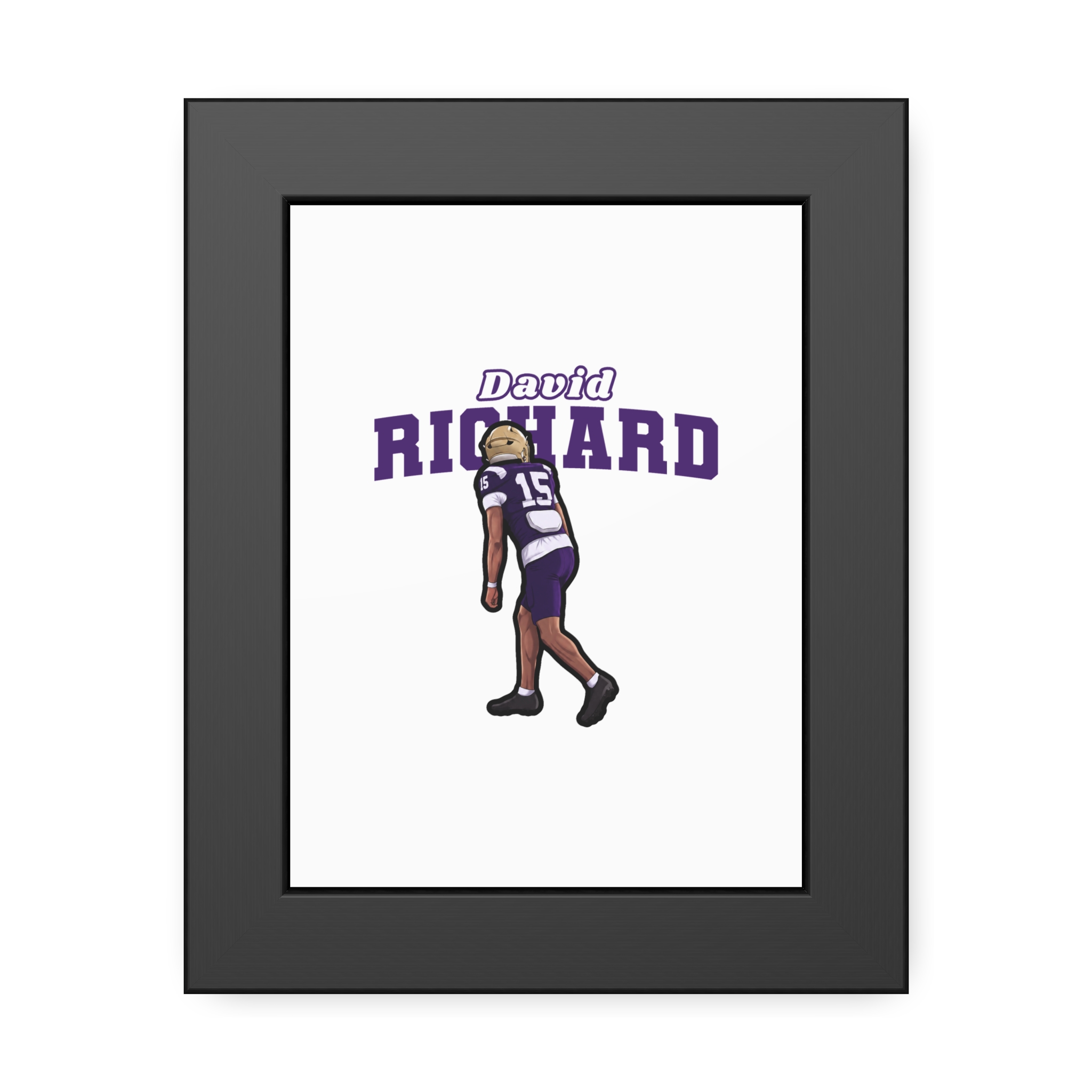 Framed Poster — character_name_arch in Black