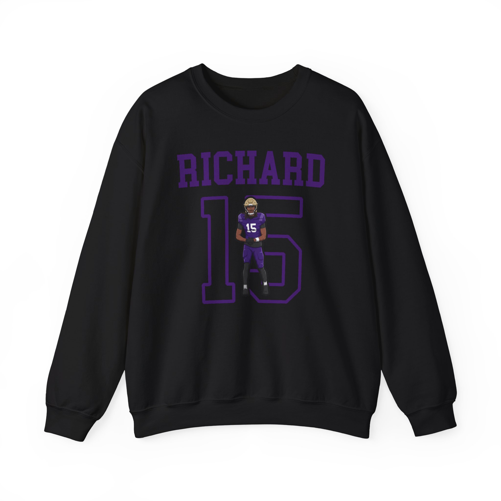 Crewneck Sweatshirt — character_shirsey in Black