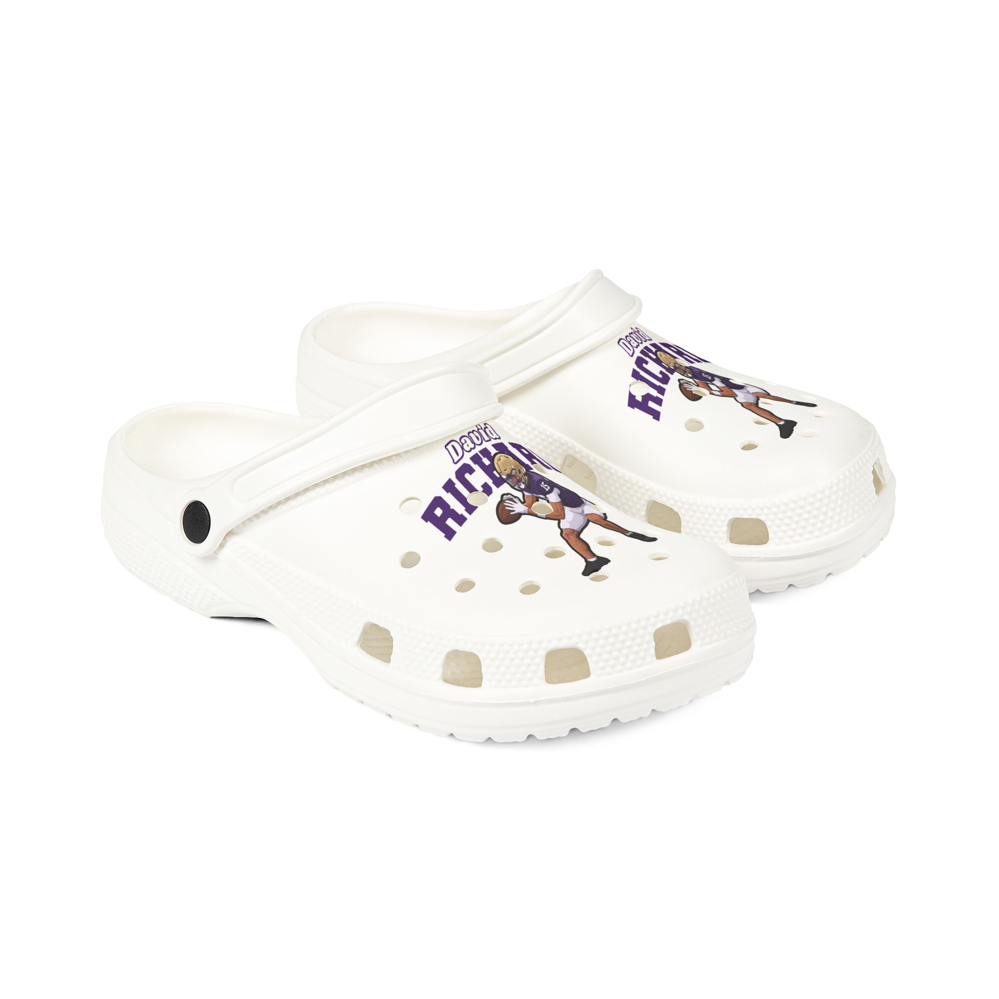 Rubber Clogs — character_name_arch in White