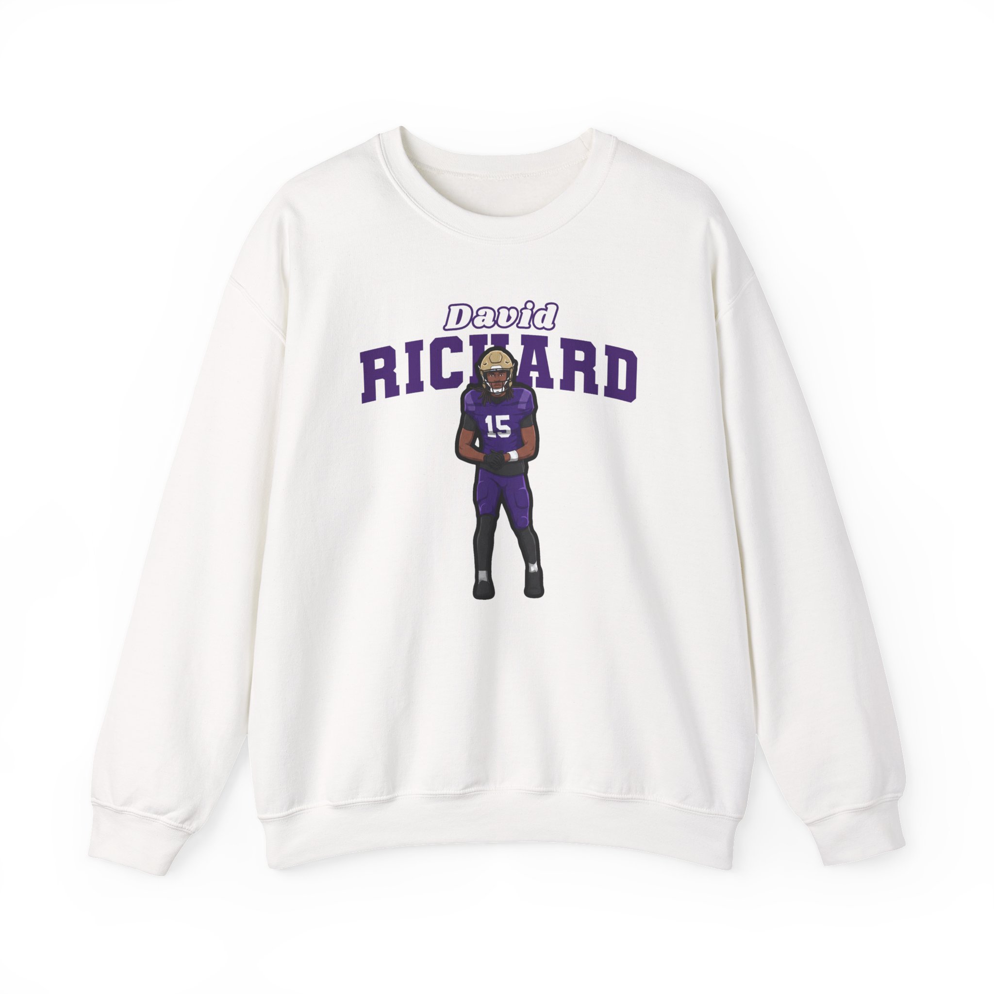 Crewneck Sweatshirt — character_name_arch in White
