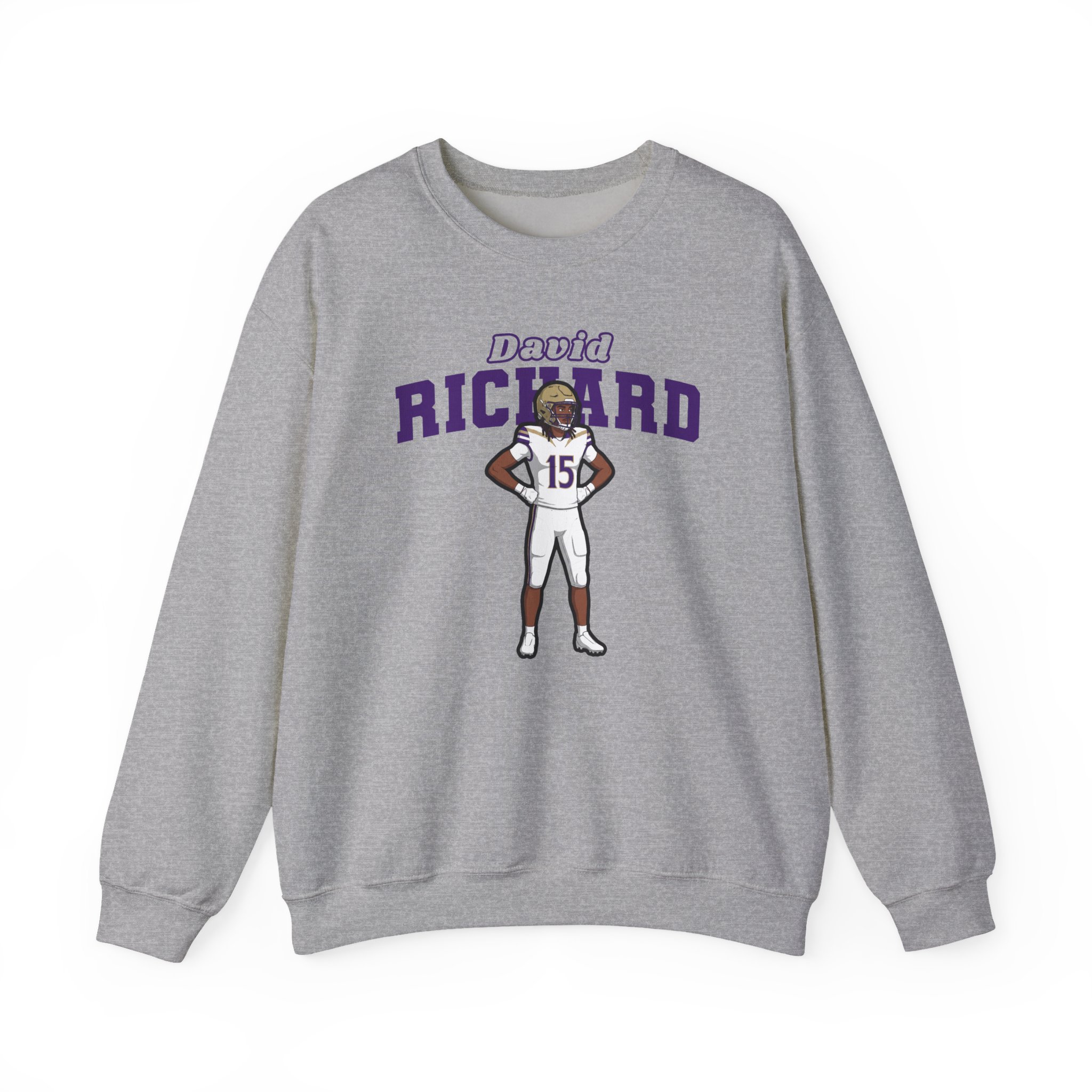 Crewneck Sweatshirt — character_name_arch in Grey