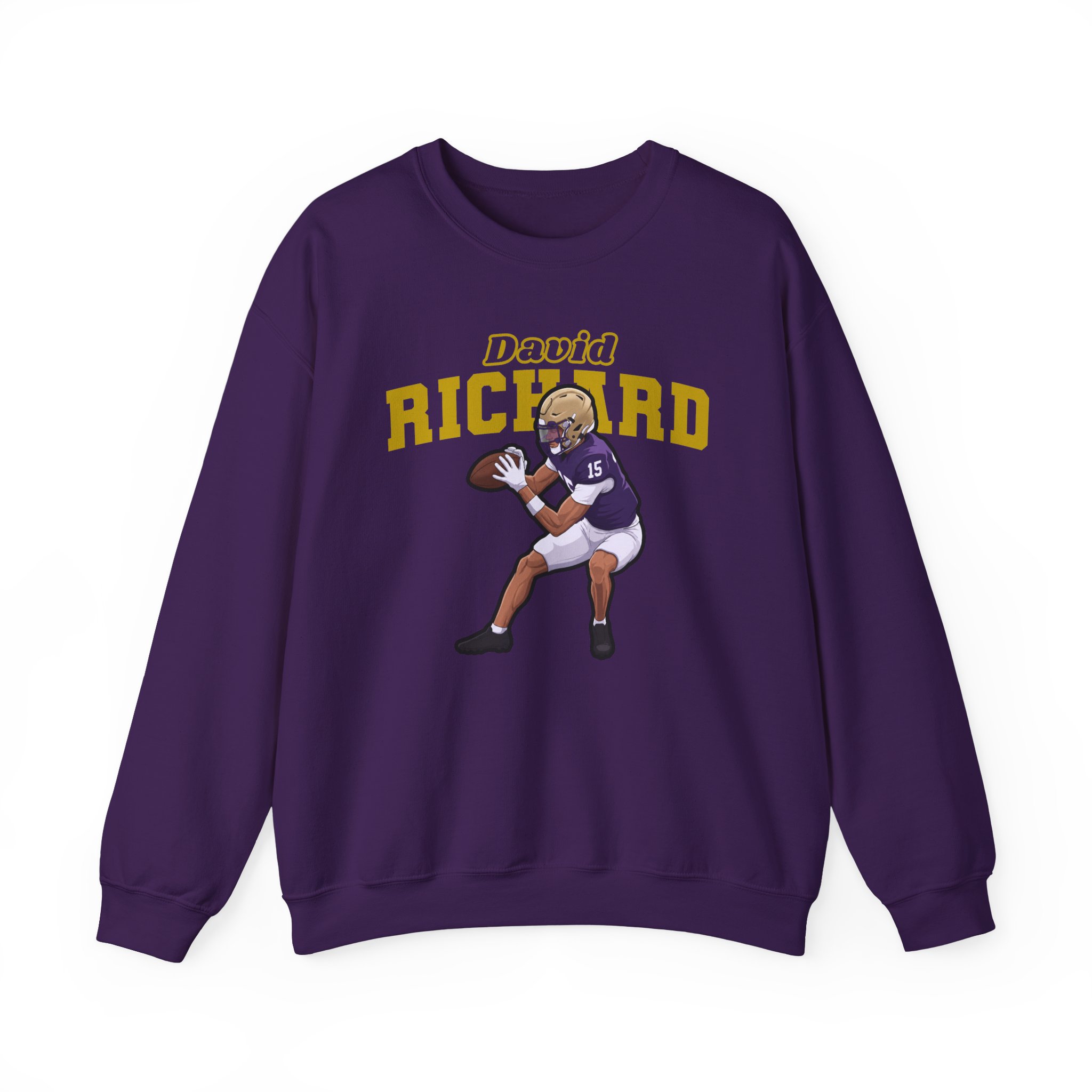 Crewneck Sweatshirt — character_name_arch in Purple