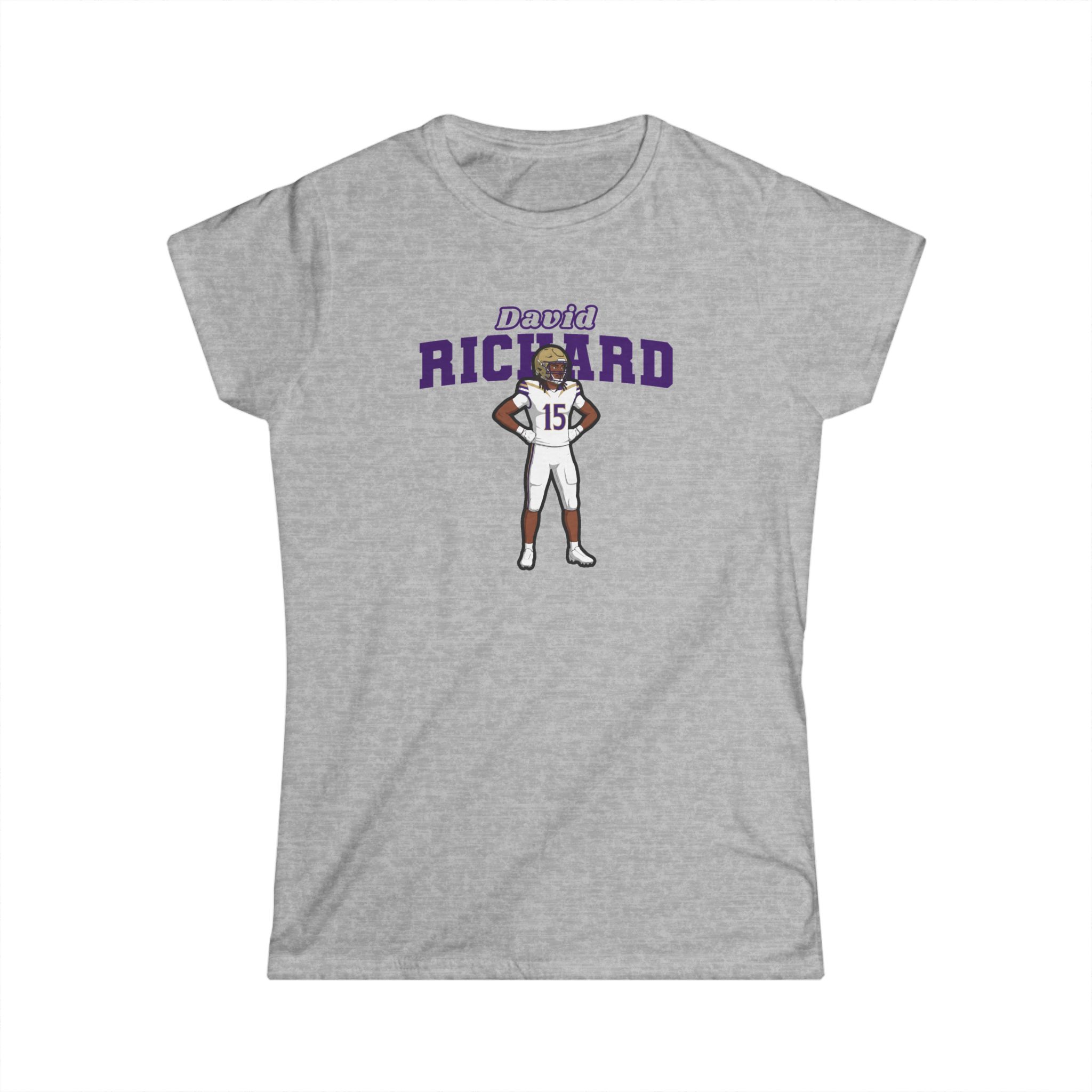 Women's Softstyle Tee — character_name_arch in Grey