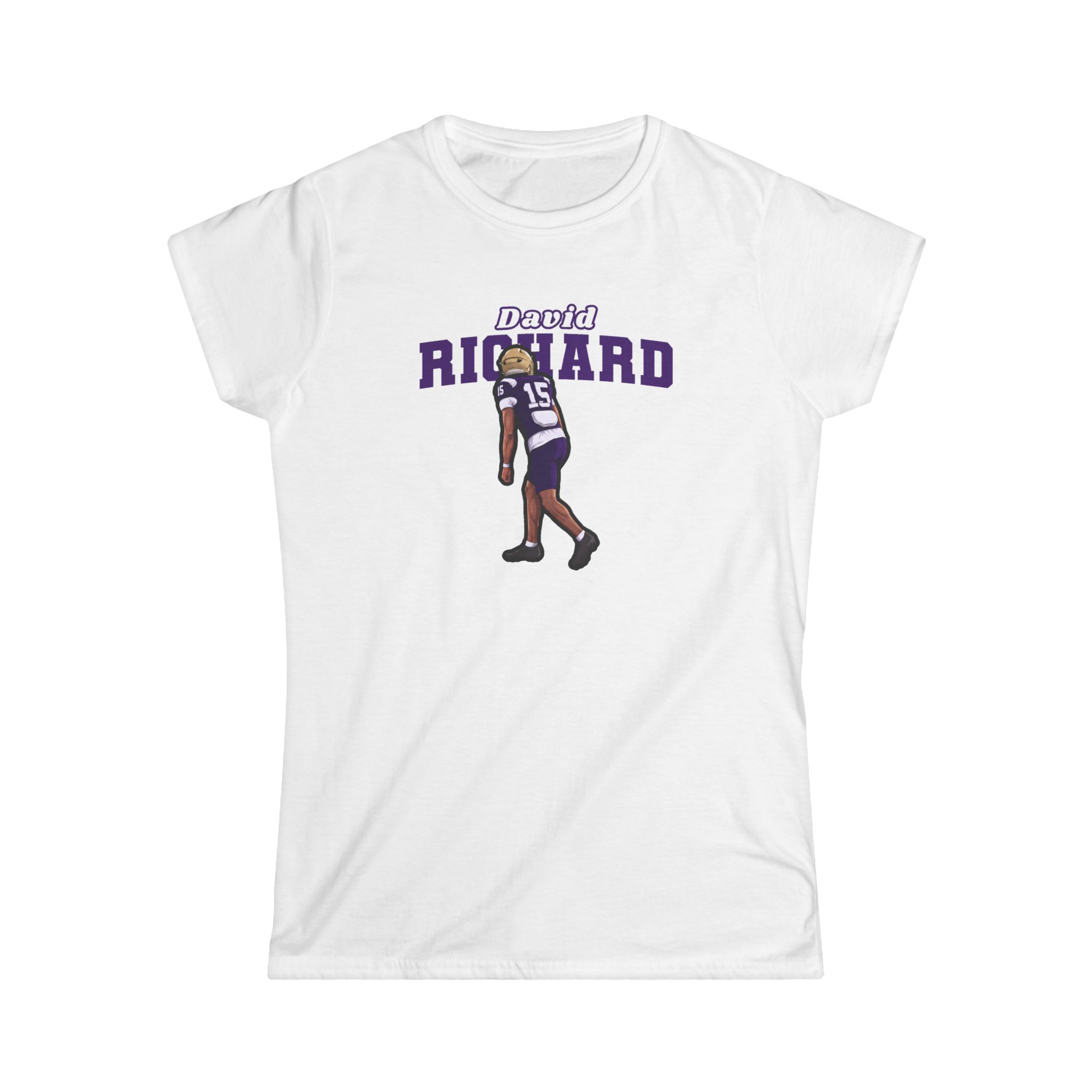 Women's Softstyle Tee — character_name_arch in White