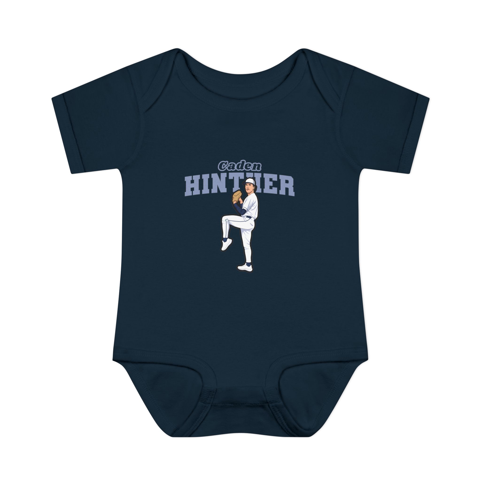 Baby Onesie — character_name_arch in Navy