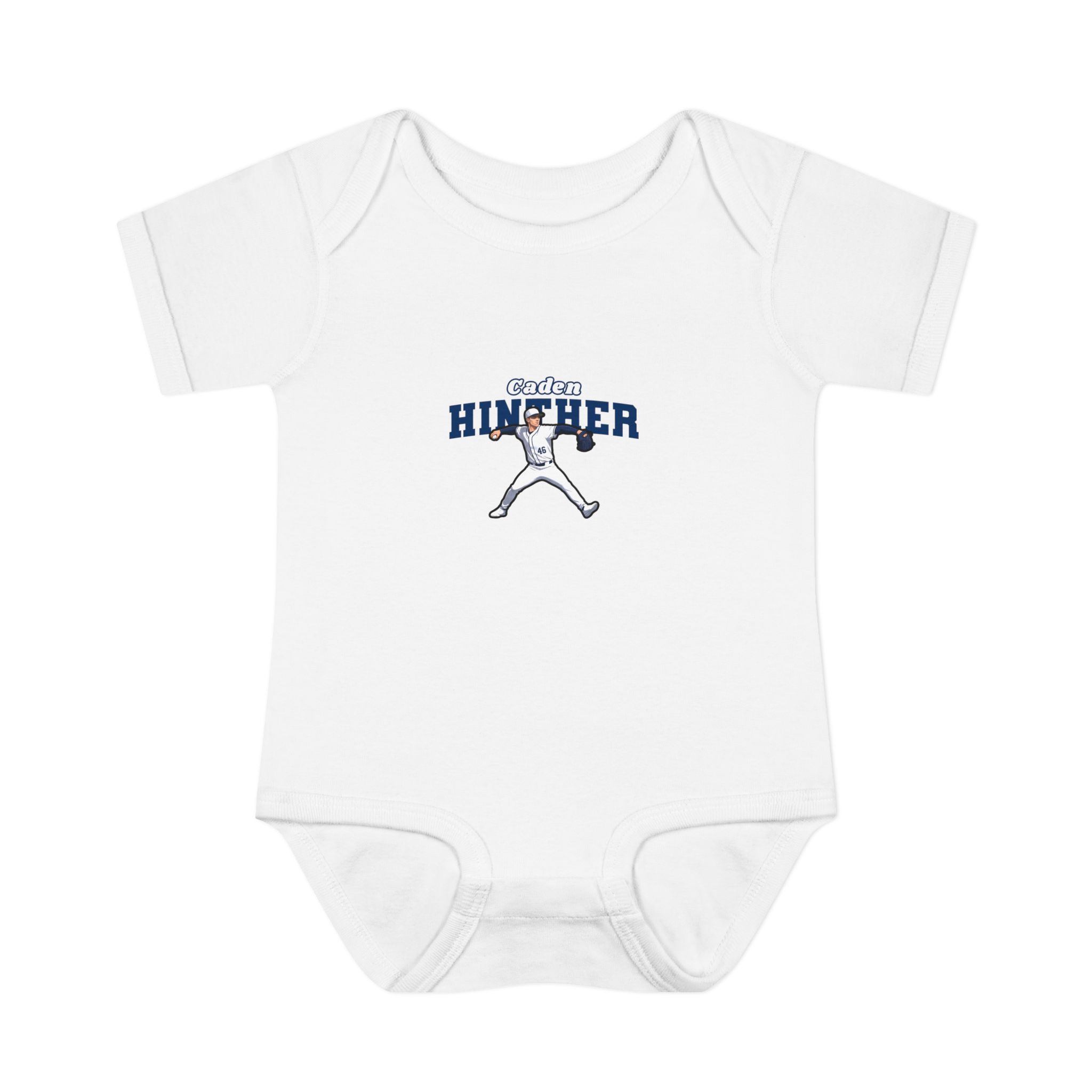 Baby Onesie — character_name_arch in White
