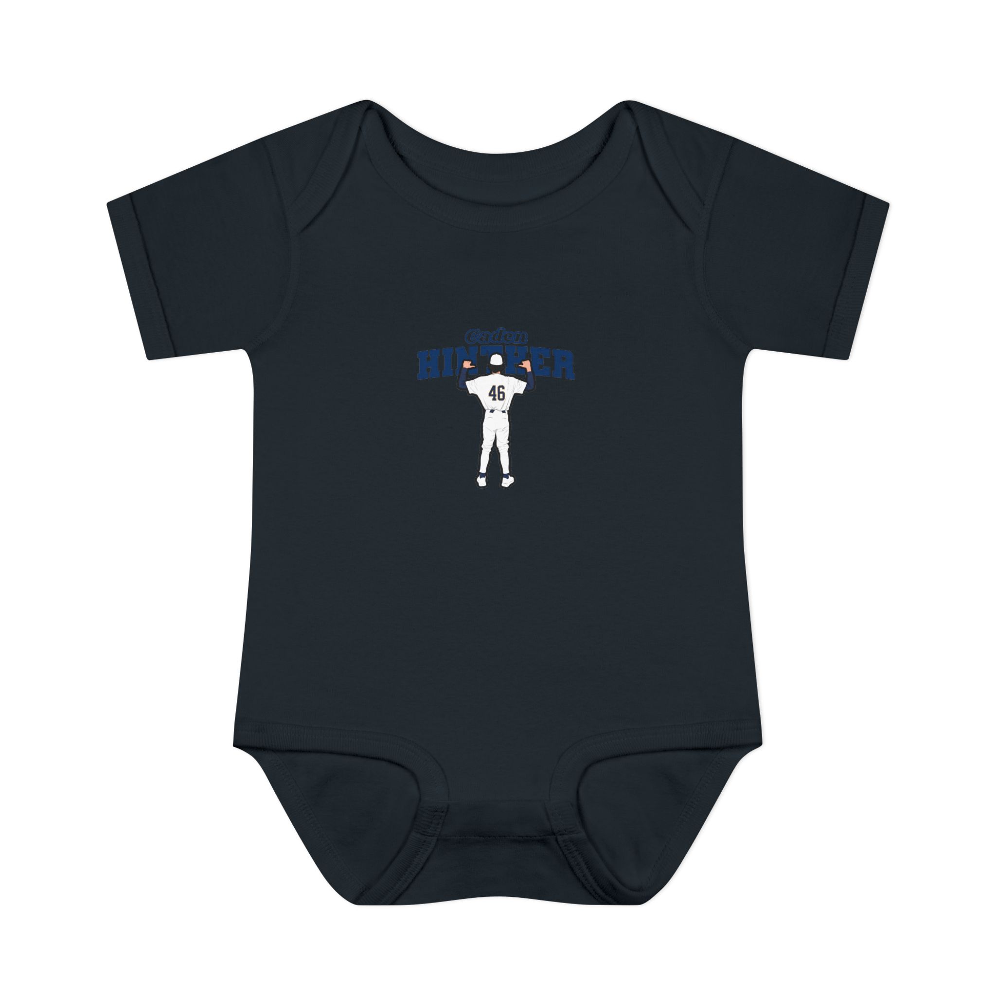 Baby Onesie — character_name_arch in Black