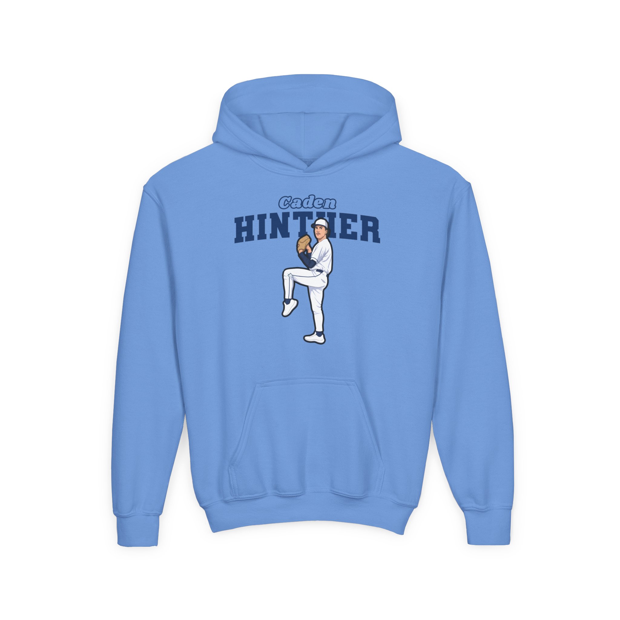 Youth Hoodie — character_name_arch in Blue
