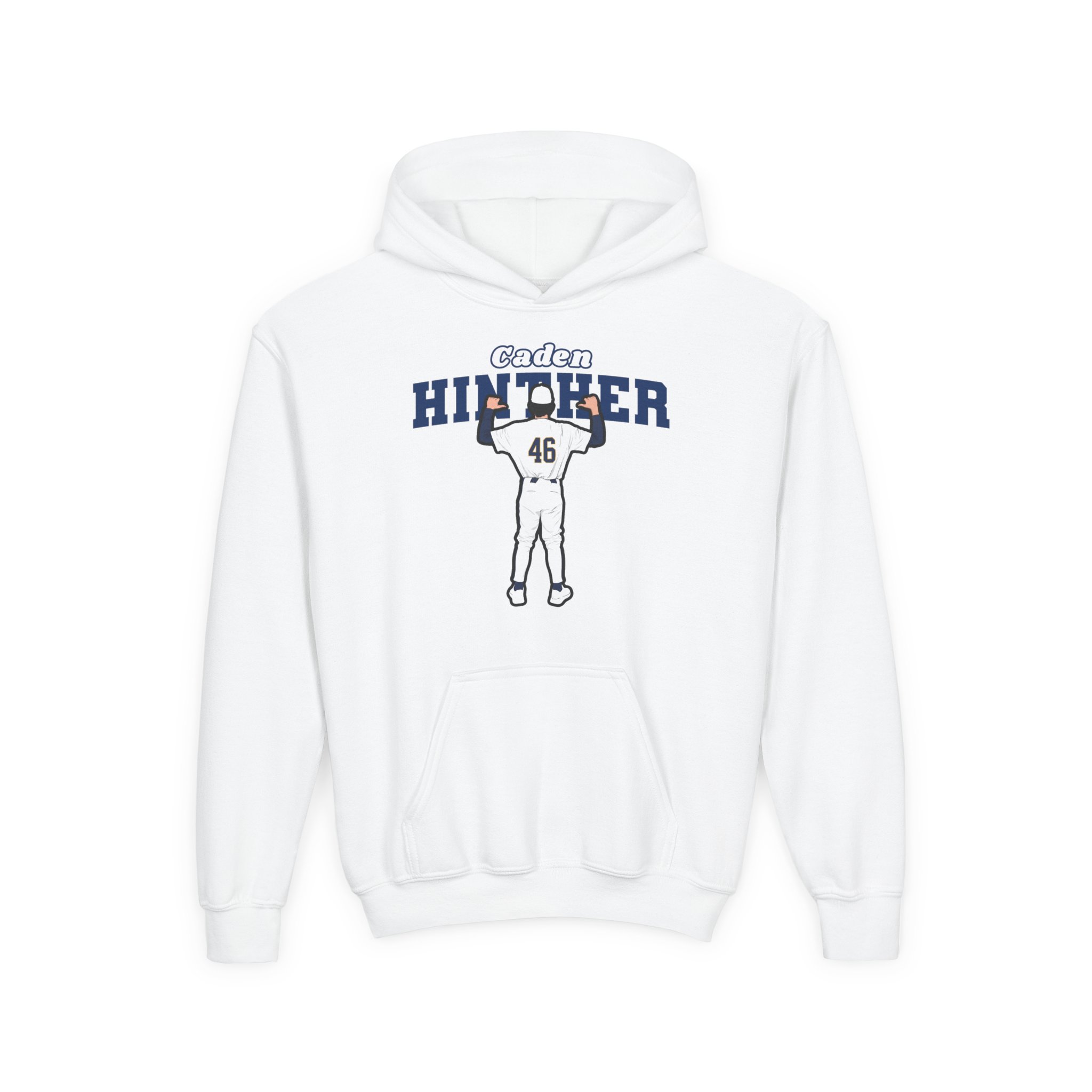 Youth Hoodie — character_name_arch in White