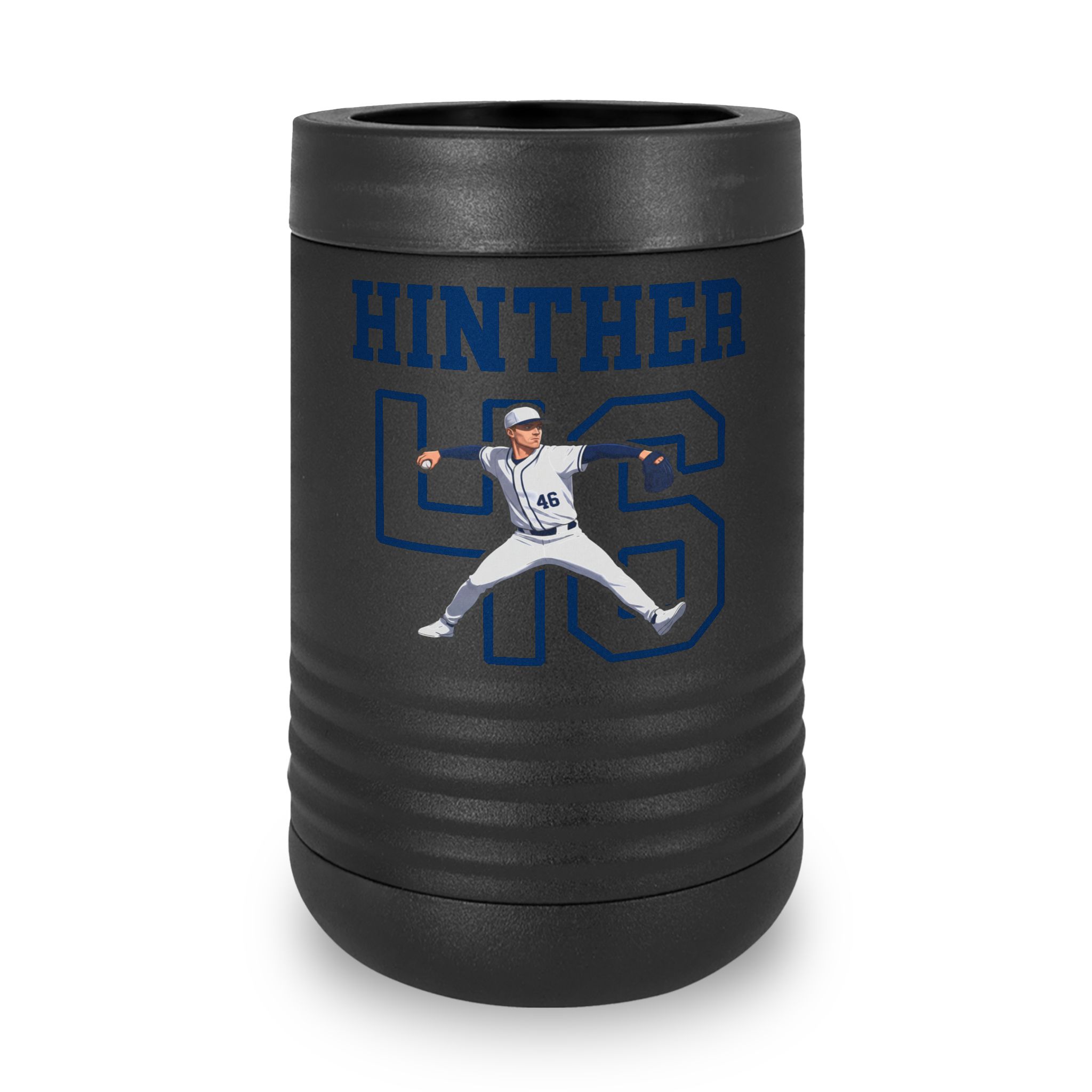 Stainless Can Cooler — character_shirsey in Black