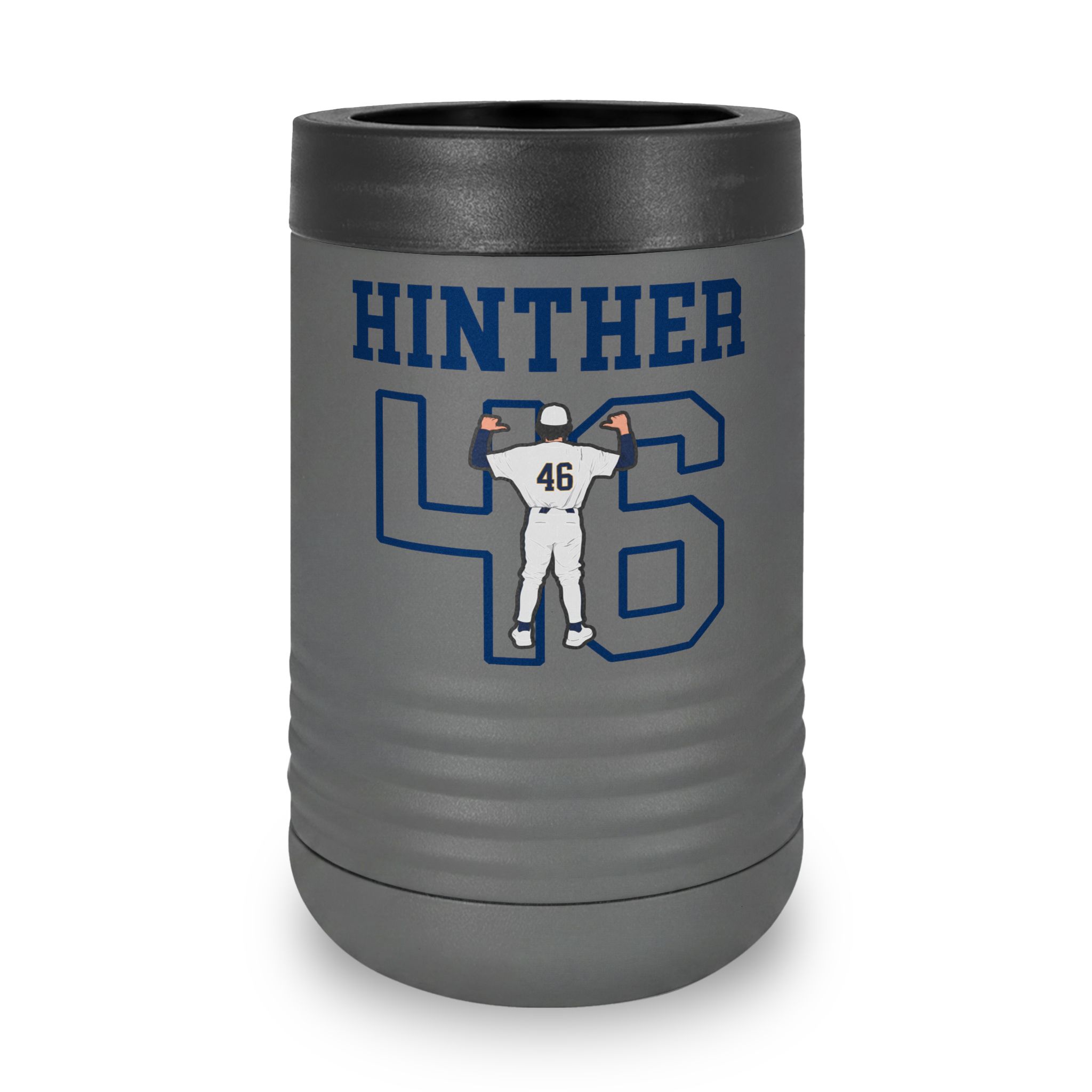 Stainless Can Cooler — character_shirsey in Grey
