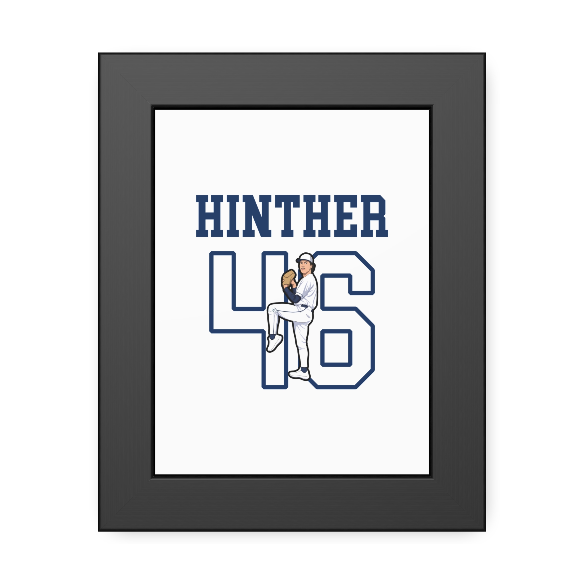 Framed Poster — character_shirsey in Black