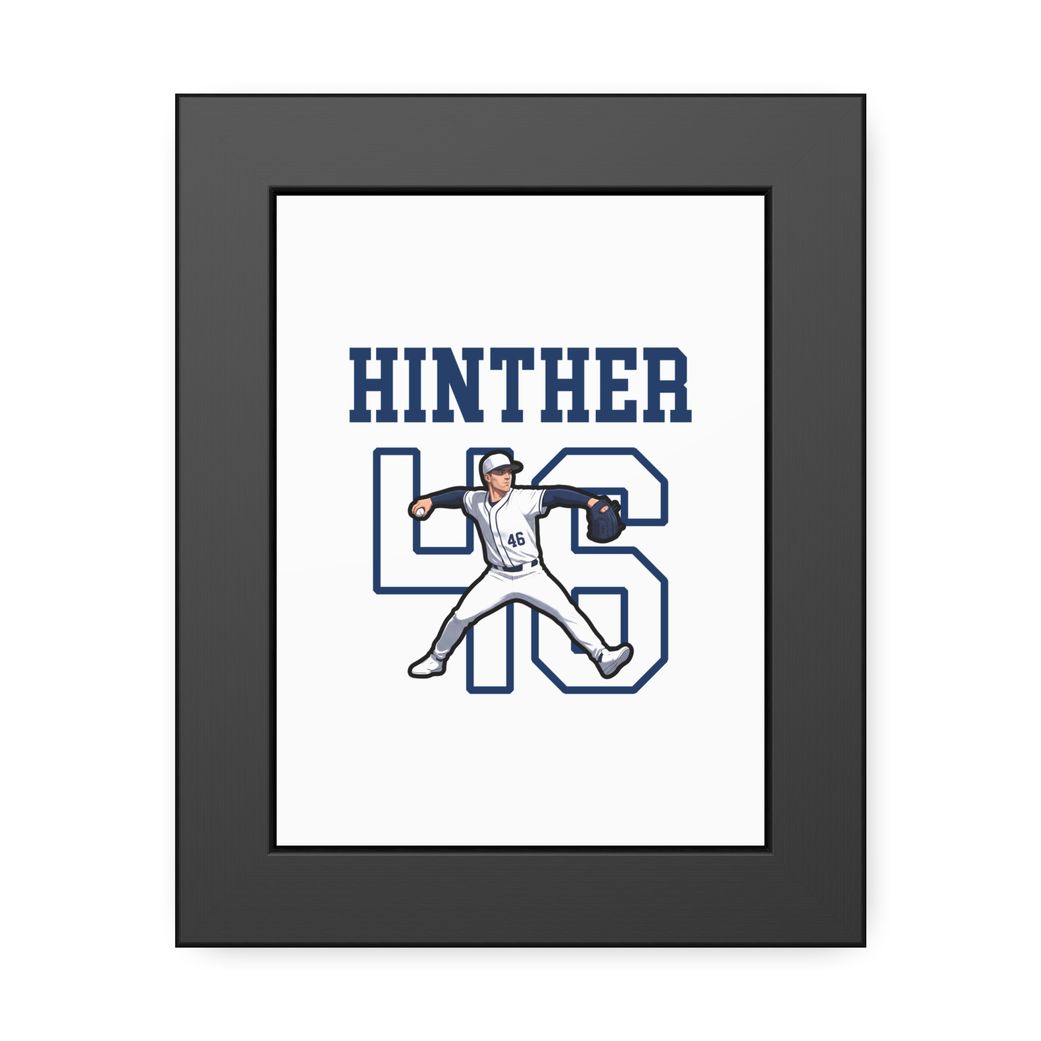Framed Poster — character_shirsey in Black