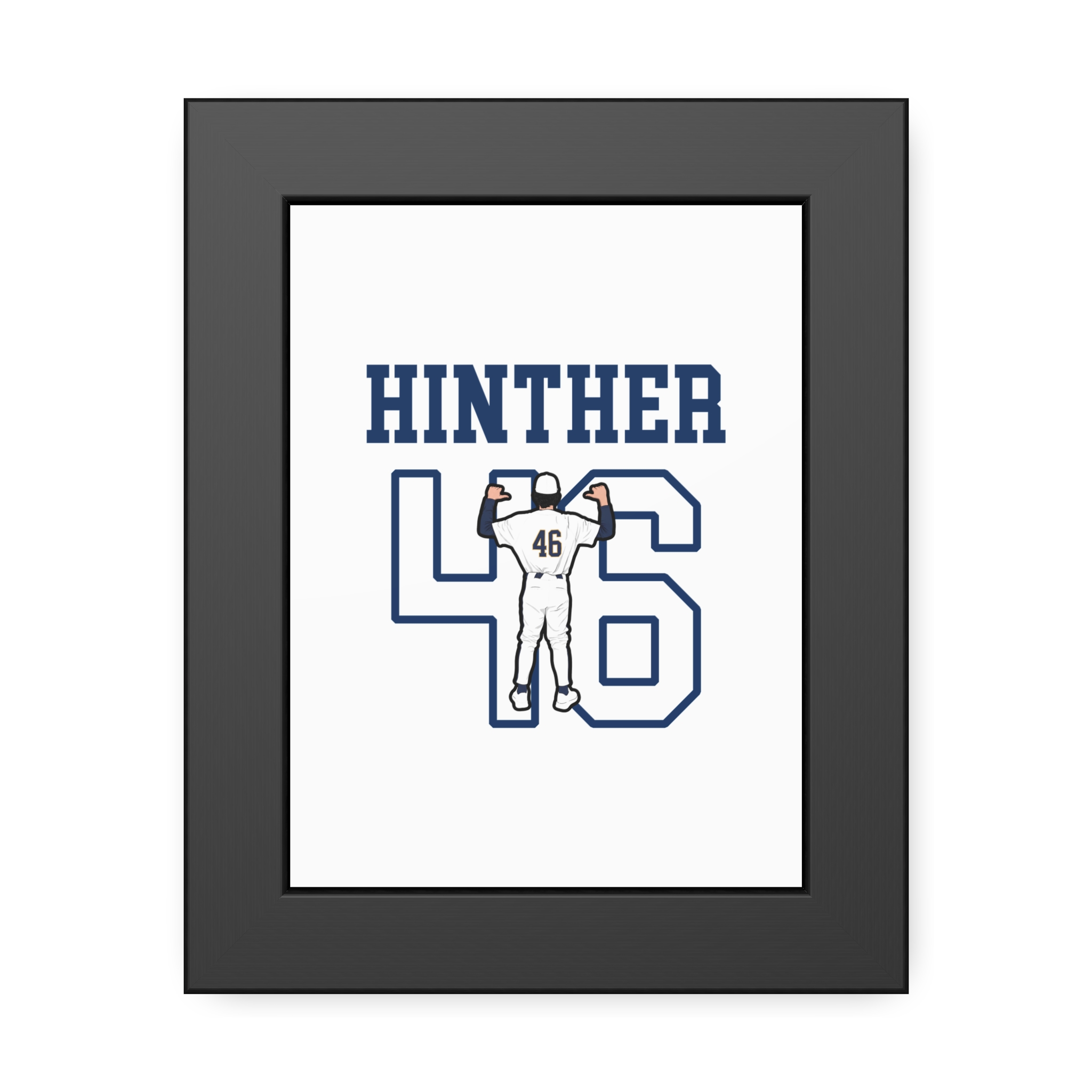 Framed Poster — character_shirsey in Black