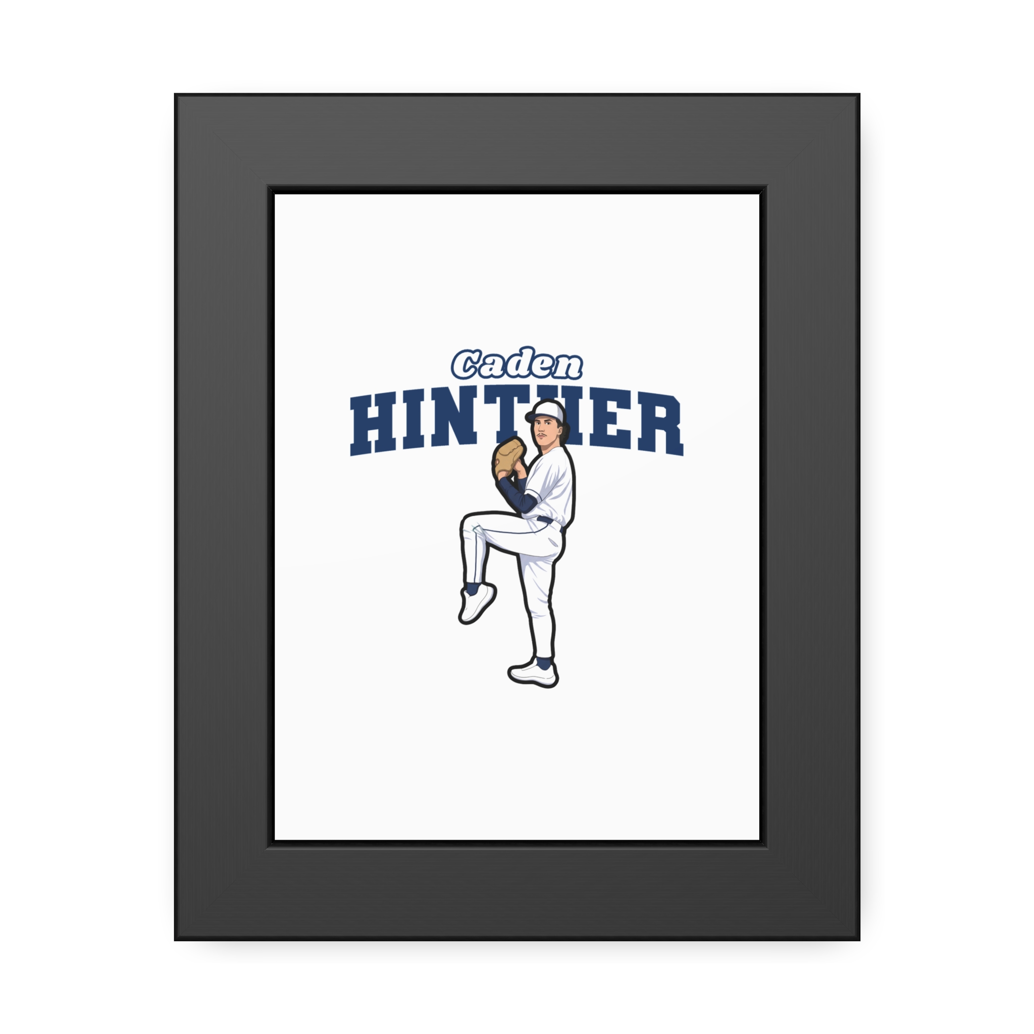 Framed Poster — character_name_arch in Black