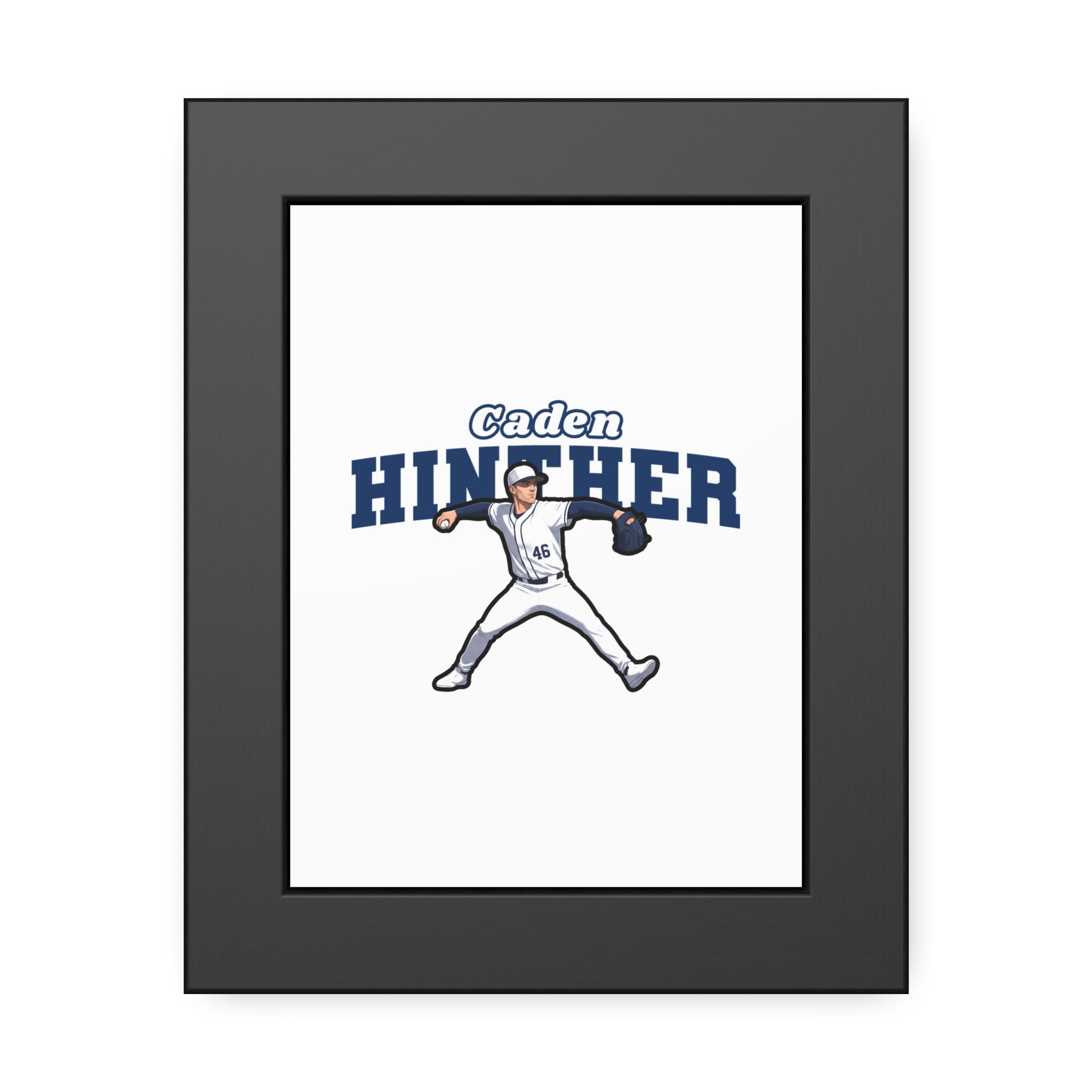 Framed Poster — character_name_arch in Black