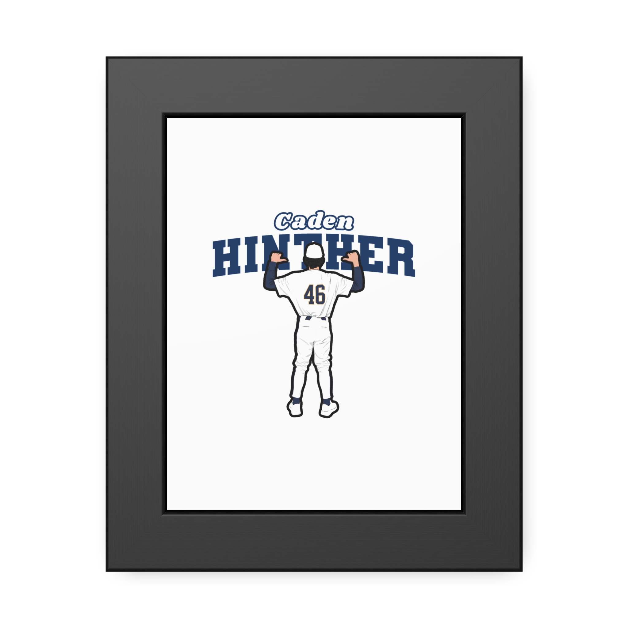 Framed Poster — character_name_arch in Black