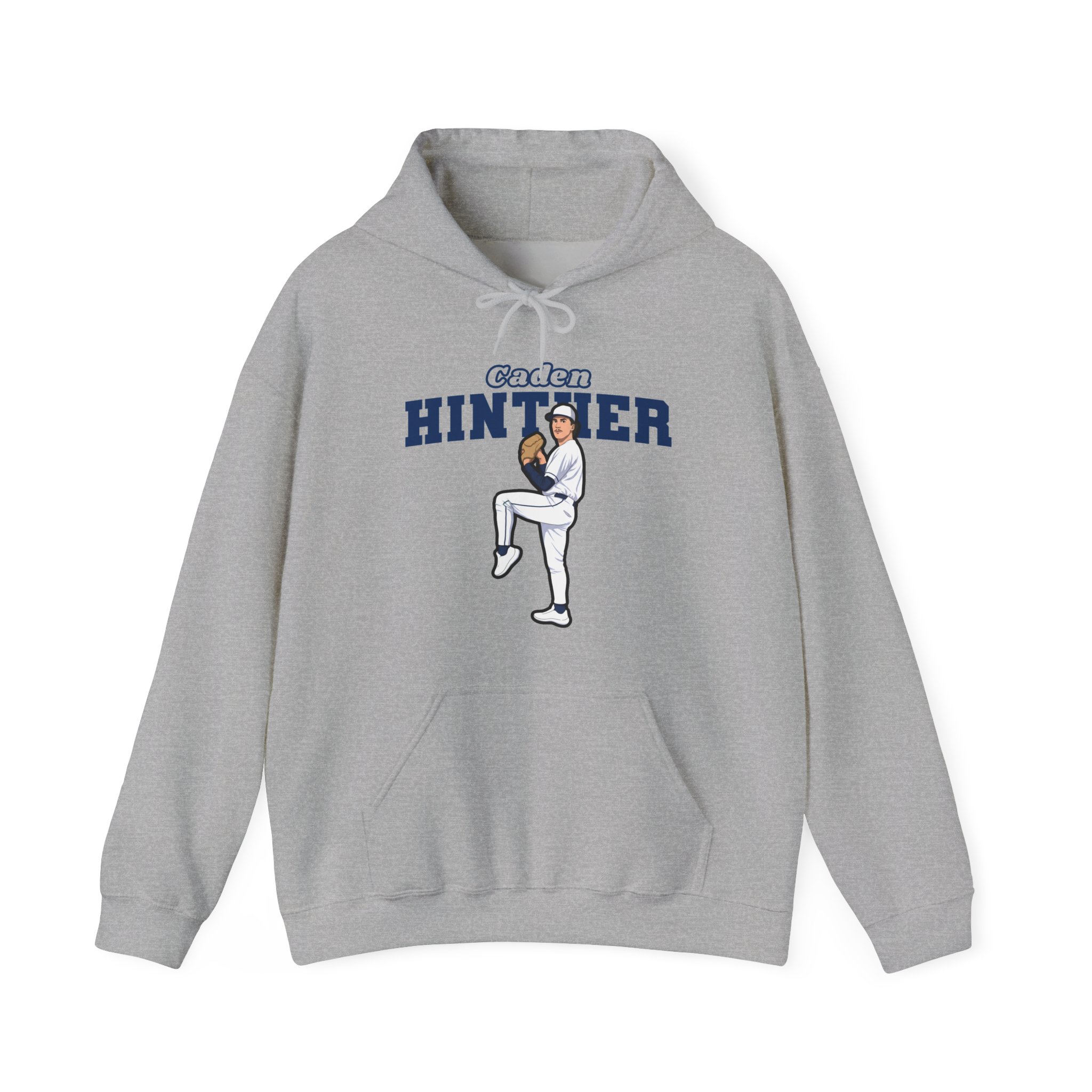 Hoodie — character_name_arch in Grey