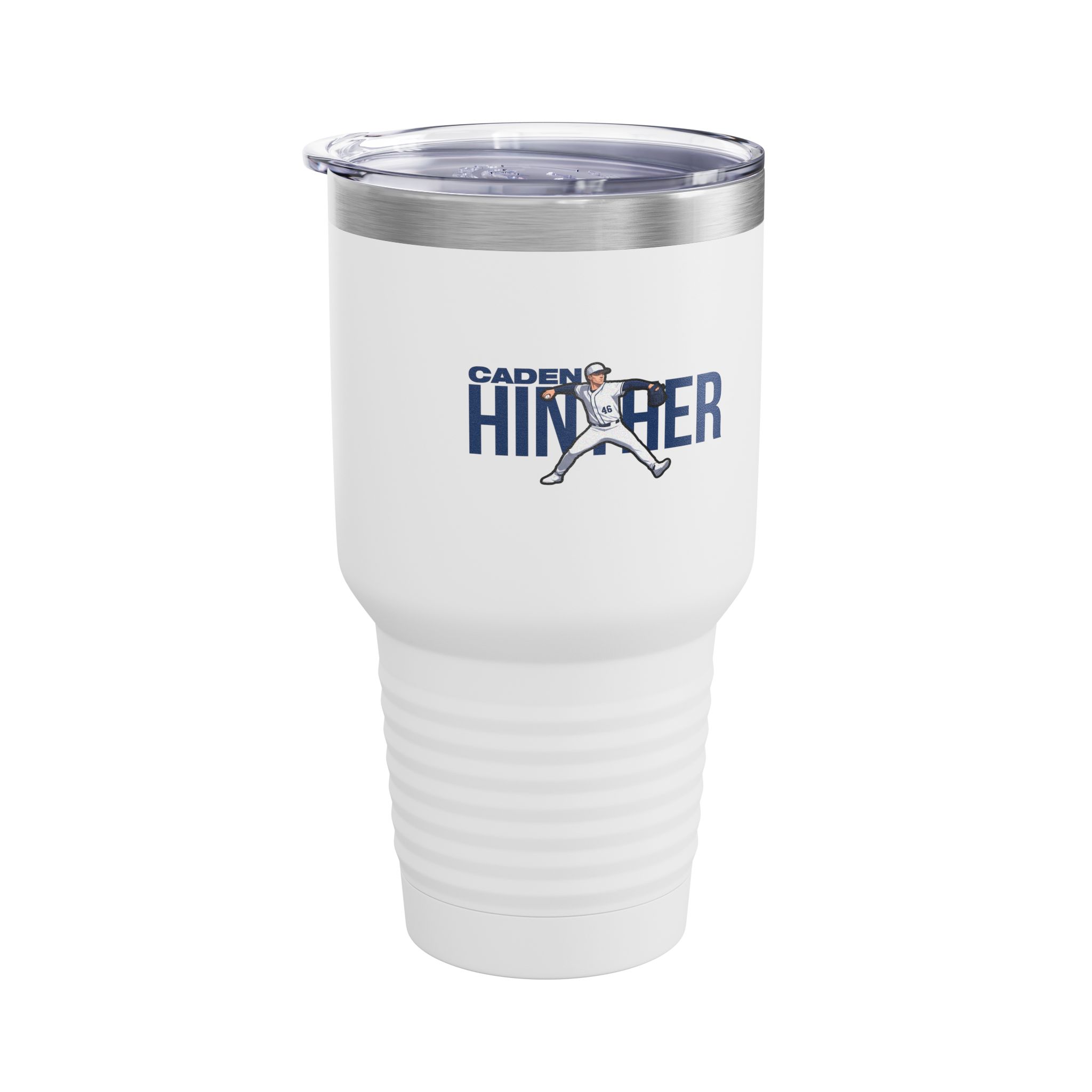 30oz Tumbler — character_player_name in White