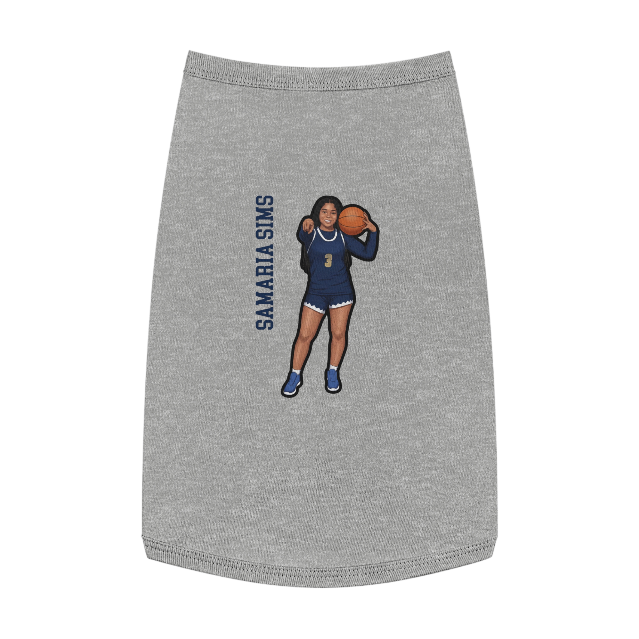 Pet Tank Top — character_name_vertical in White