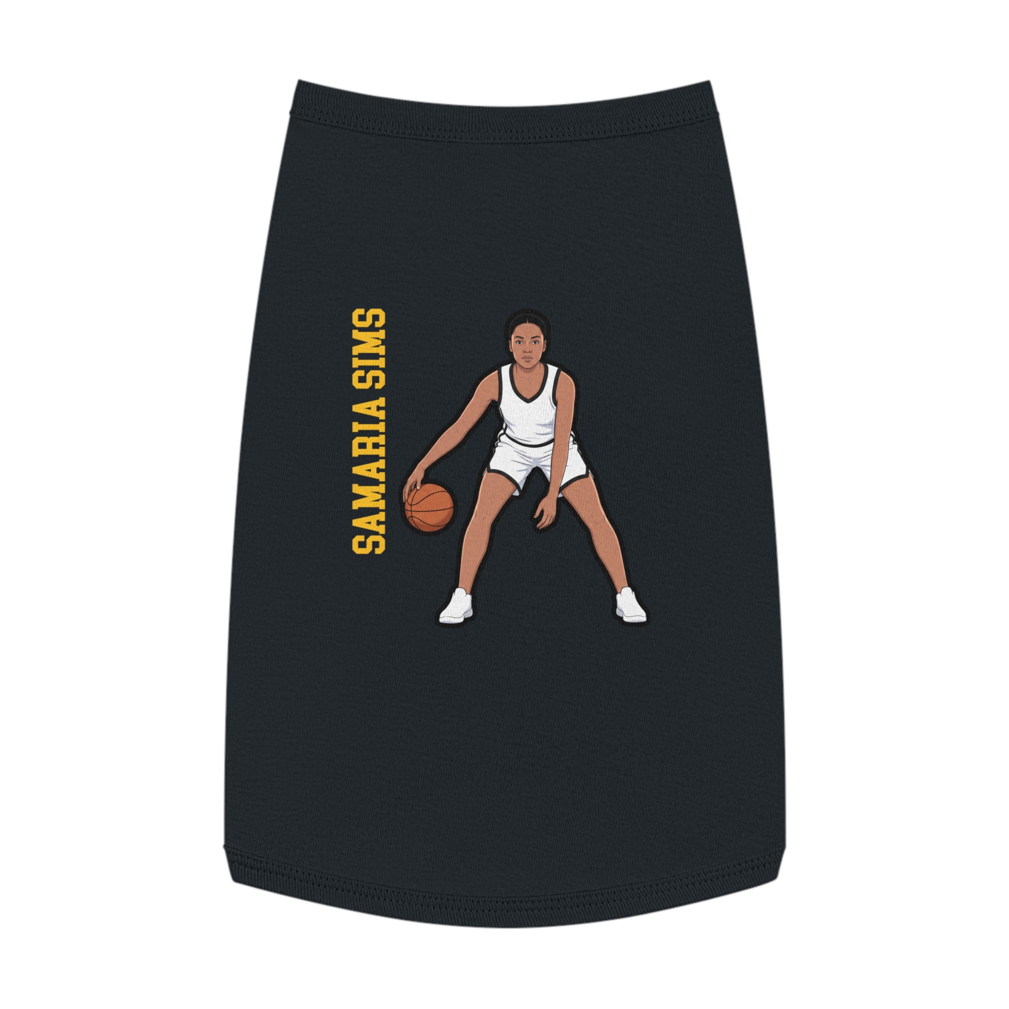 Pet Tank Top — character_name_vertical in Black