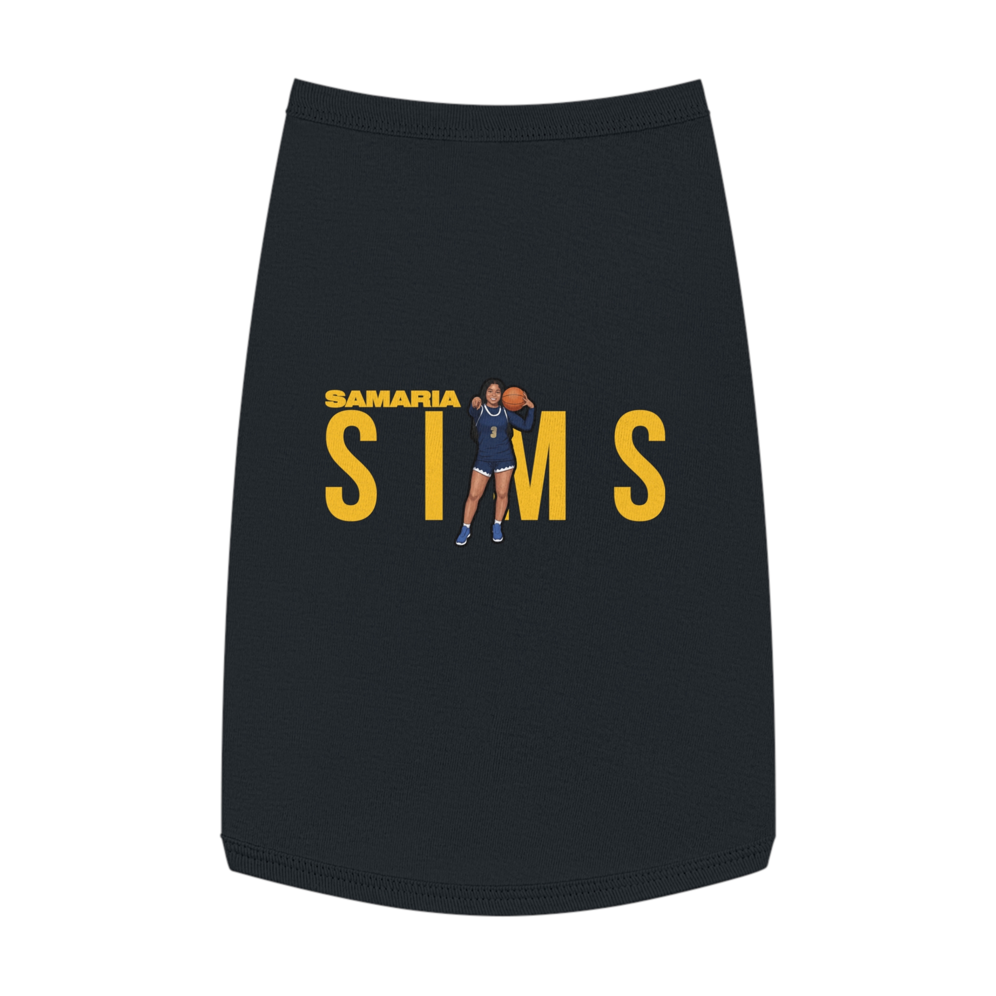 Pet Tank Top — character_player_name in Black