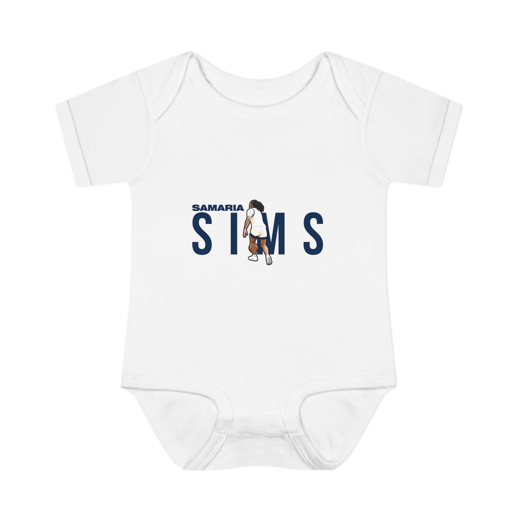 Baby Onesie — character_player_name in White